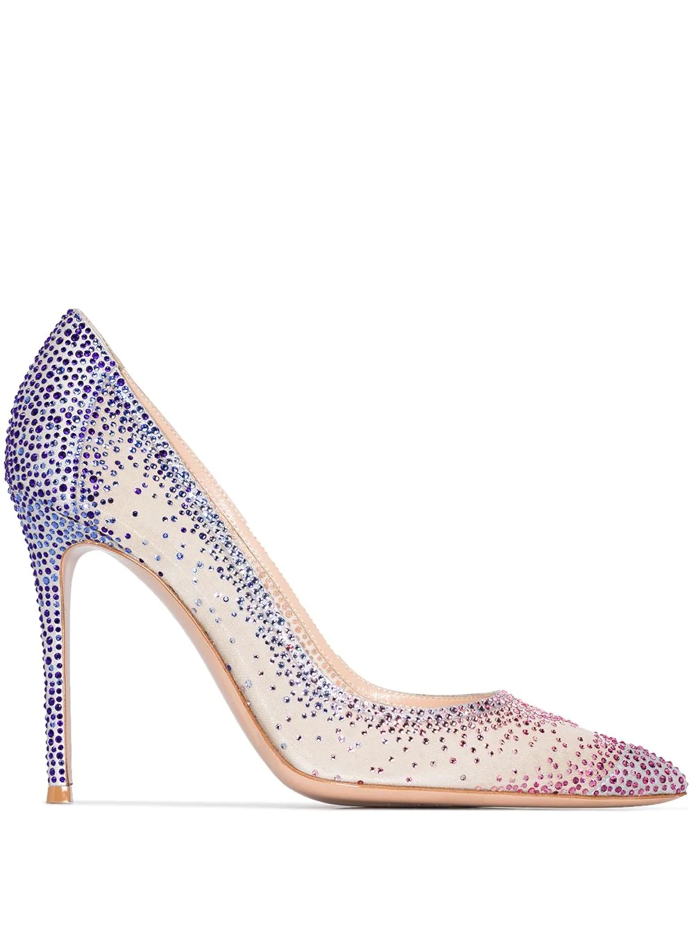 Rania 115 crystal mesh pumps - 1