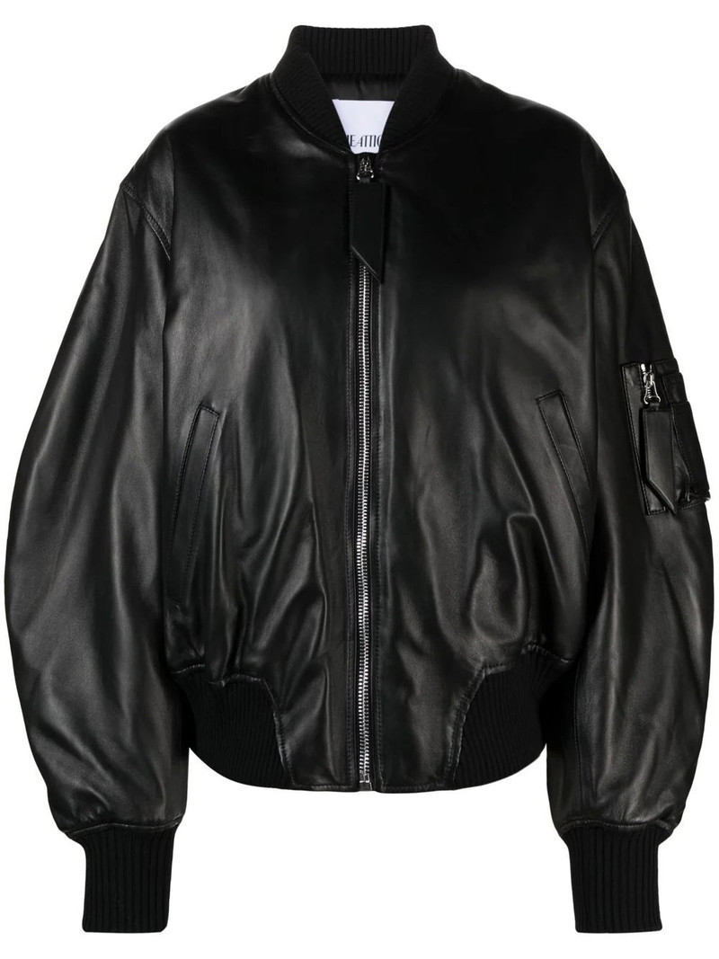 Anja leather bomber jacket 1