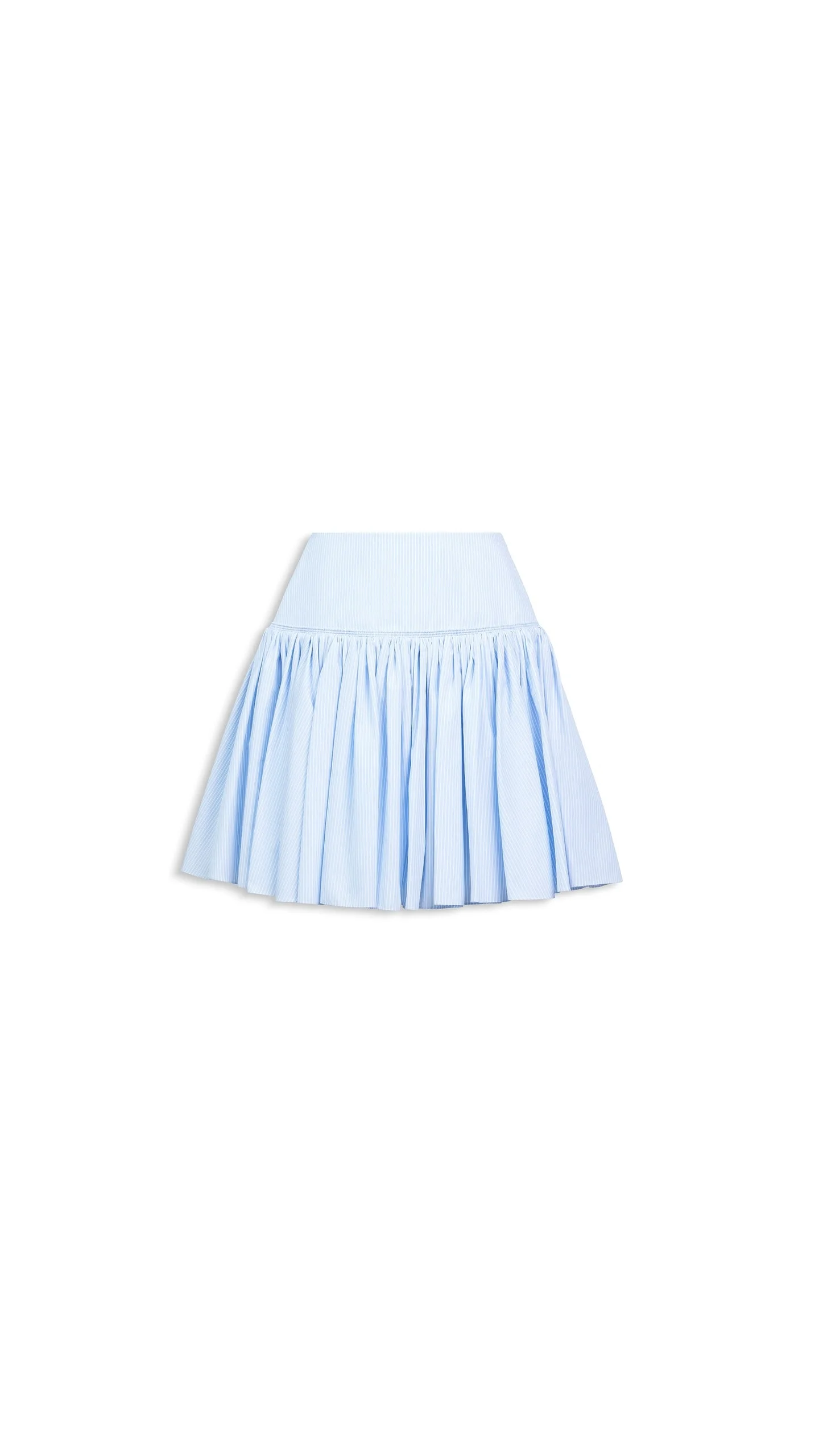 STRIPED POPLIN BASQUE SKIRT - 1