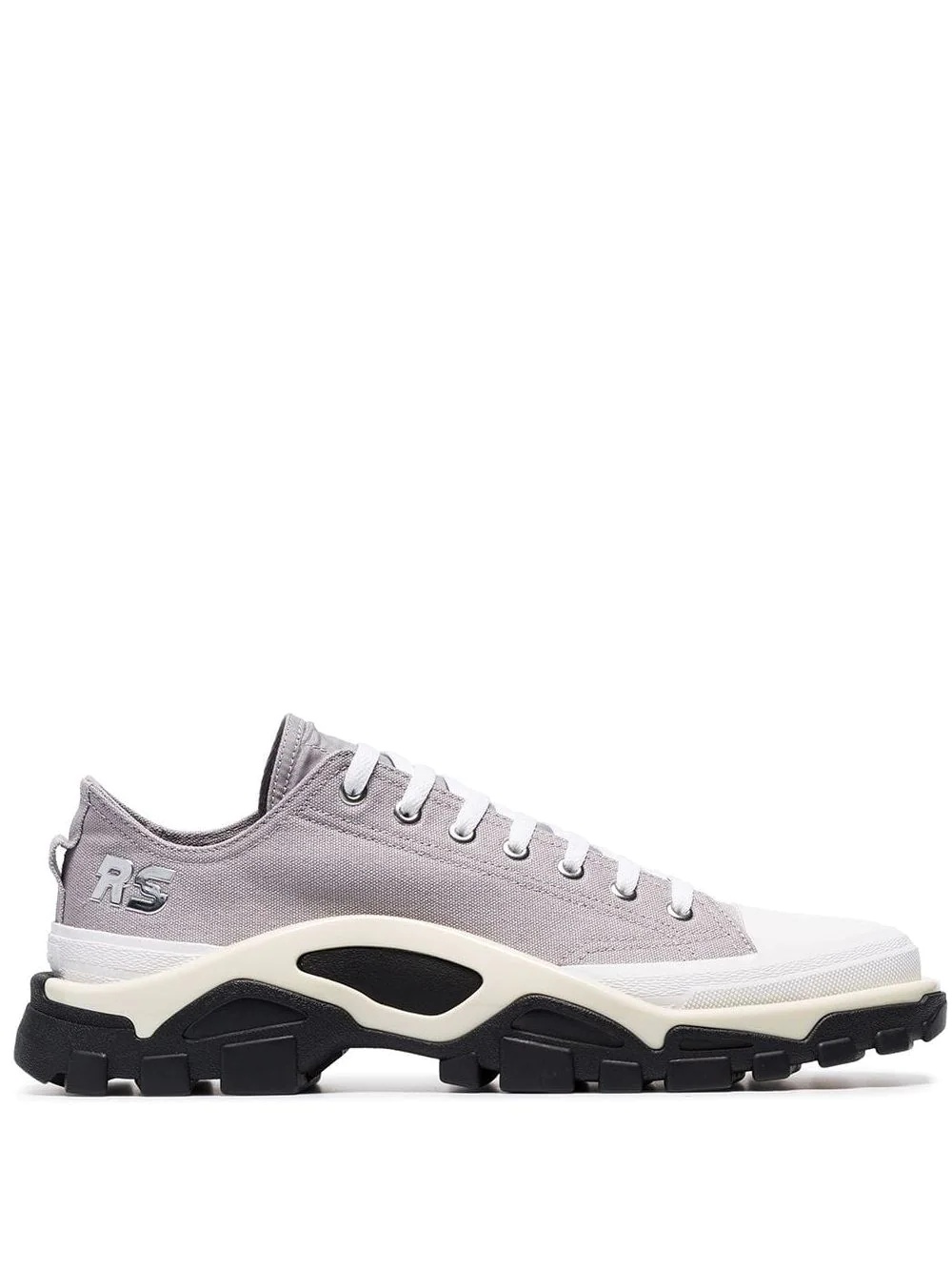 x Raf Simons Detroit Runner contrast sole low-top cotton sneakers - 1