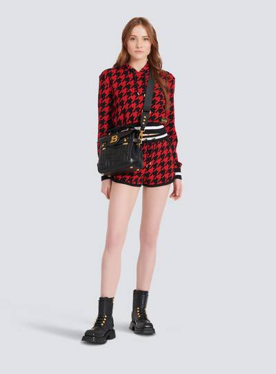 Balmain Houndstooth print knit shorts outlook