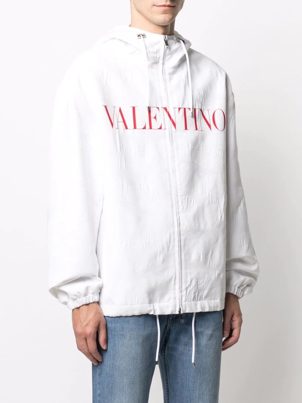 logo-print hooded jacket - 3