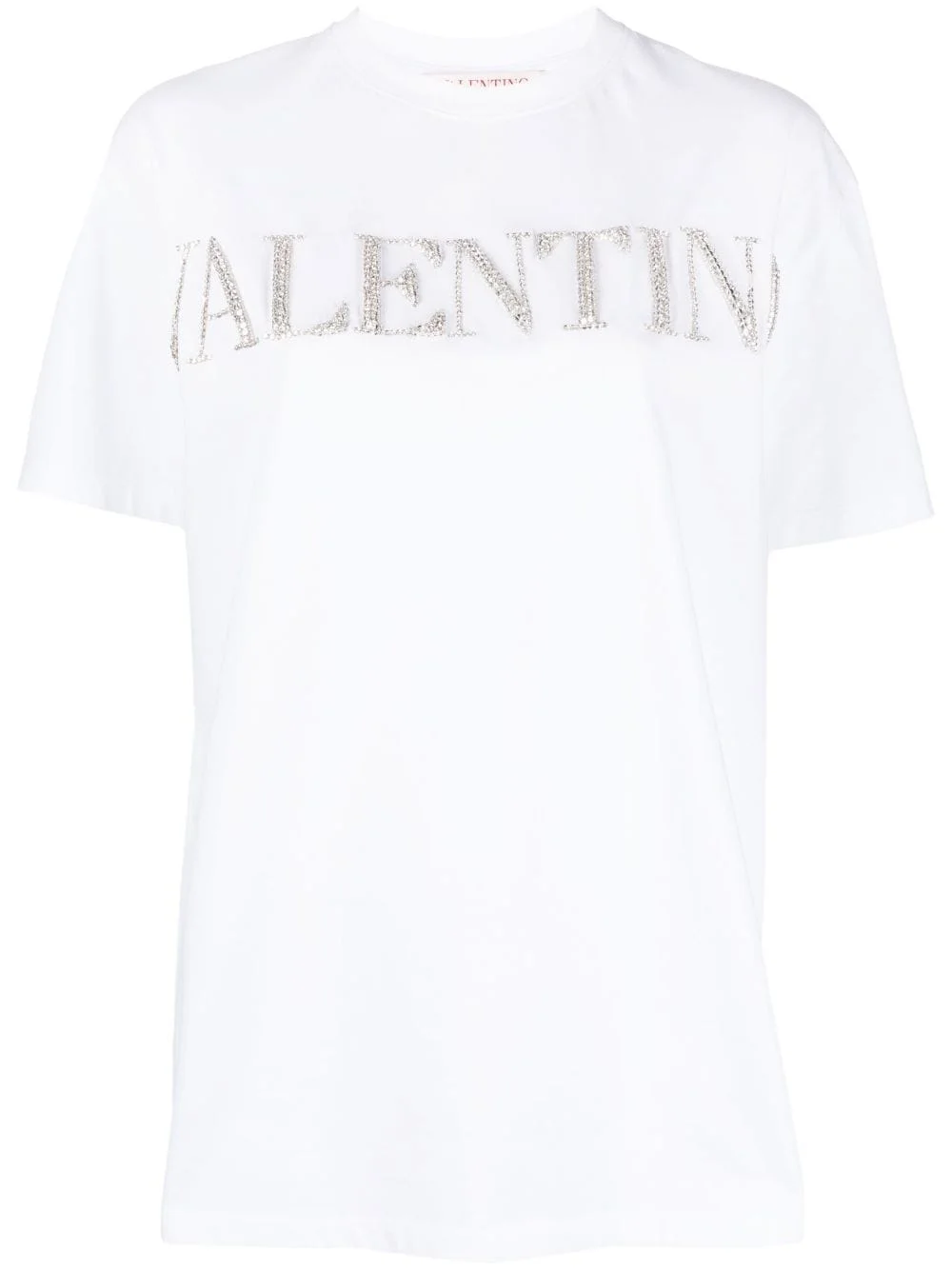 crystal-logo cotton T-shirt - 1