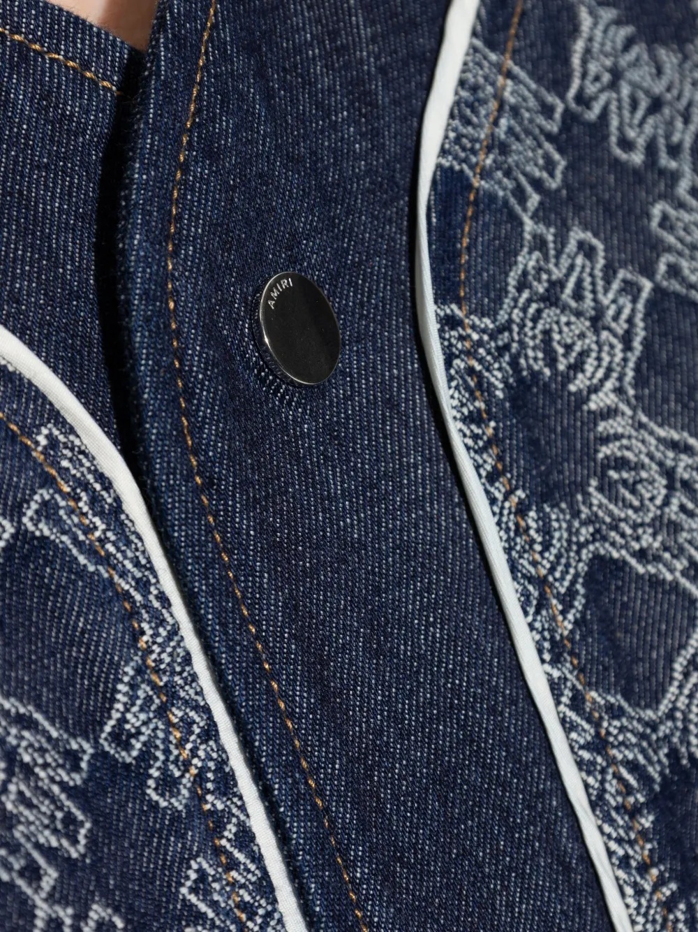 AMIRI - Men Ma Quad Denim Baseball Shirt - 4
