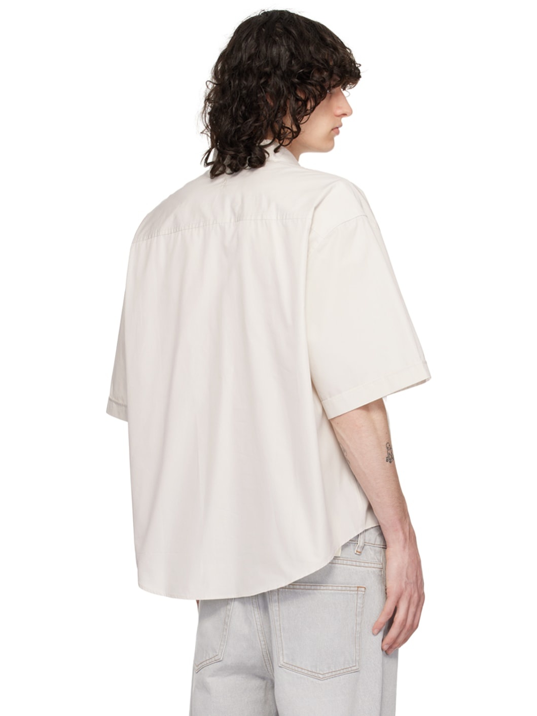 Off-White Spread Collar Shirt - 3