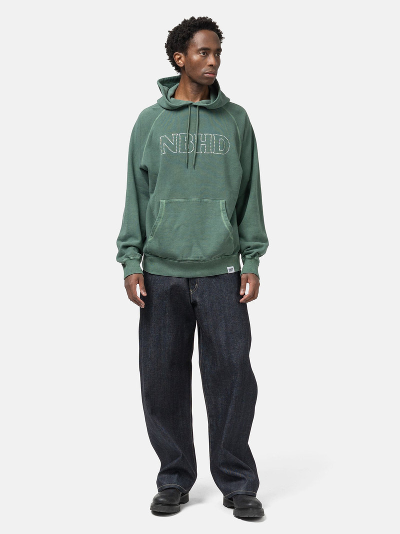 NEIGHBORHOOD Pigment Dyed Sweat Hoodie Green outlook