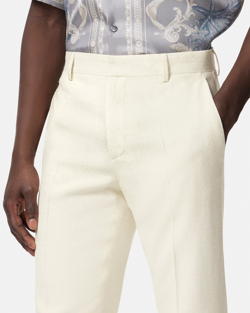 Silk-Blend Malfilé Formal Pants 3