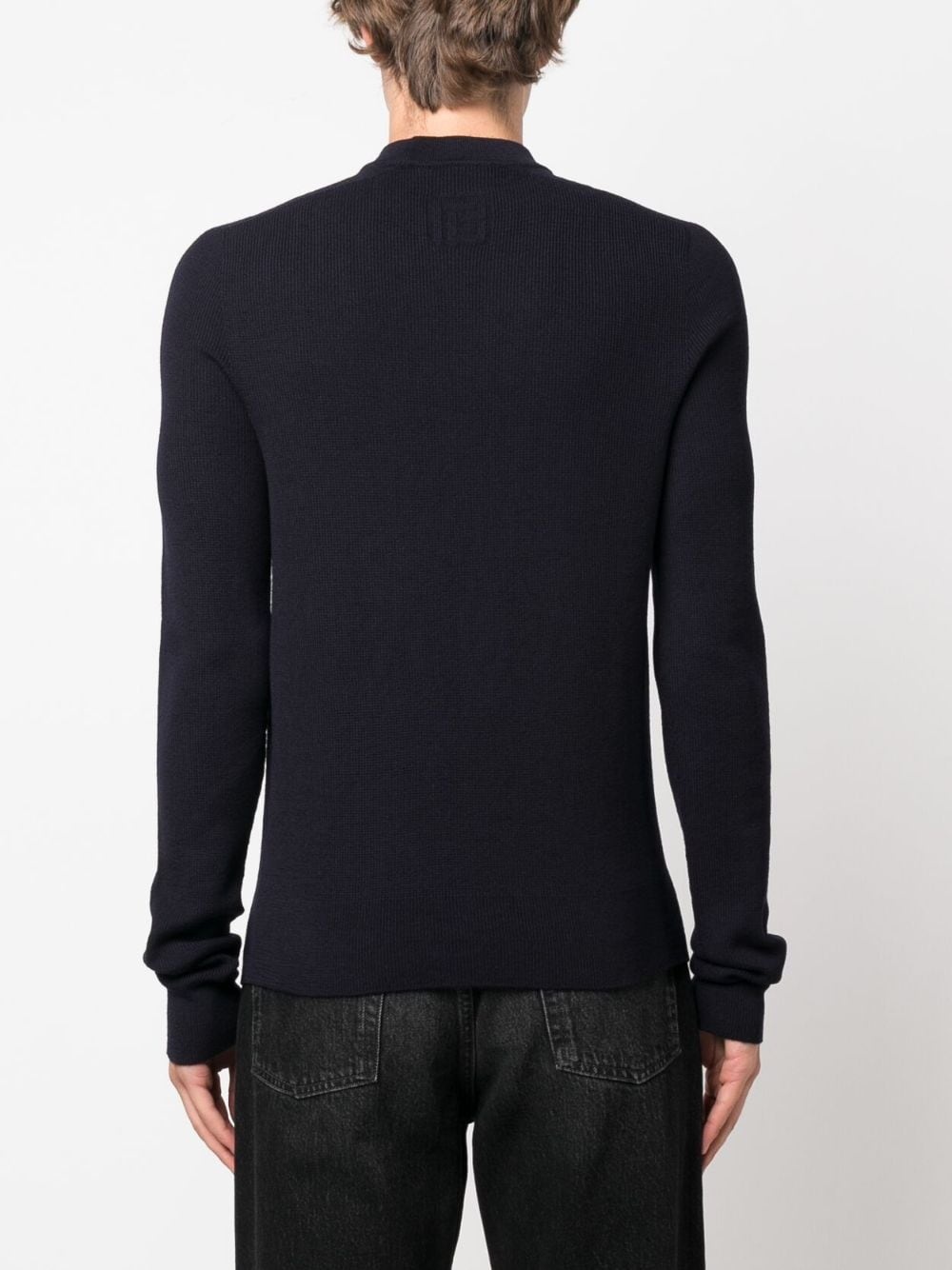 logo-patch merino wool jumper - 4