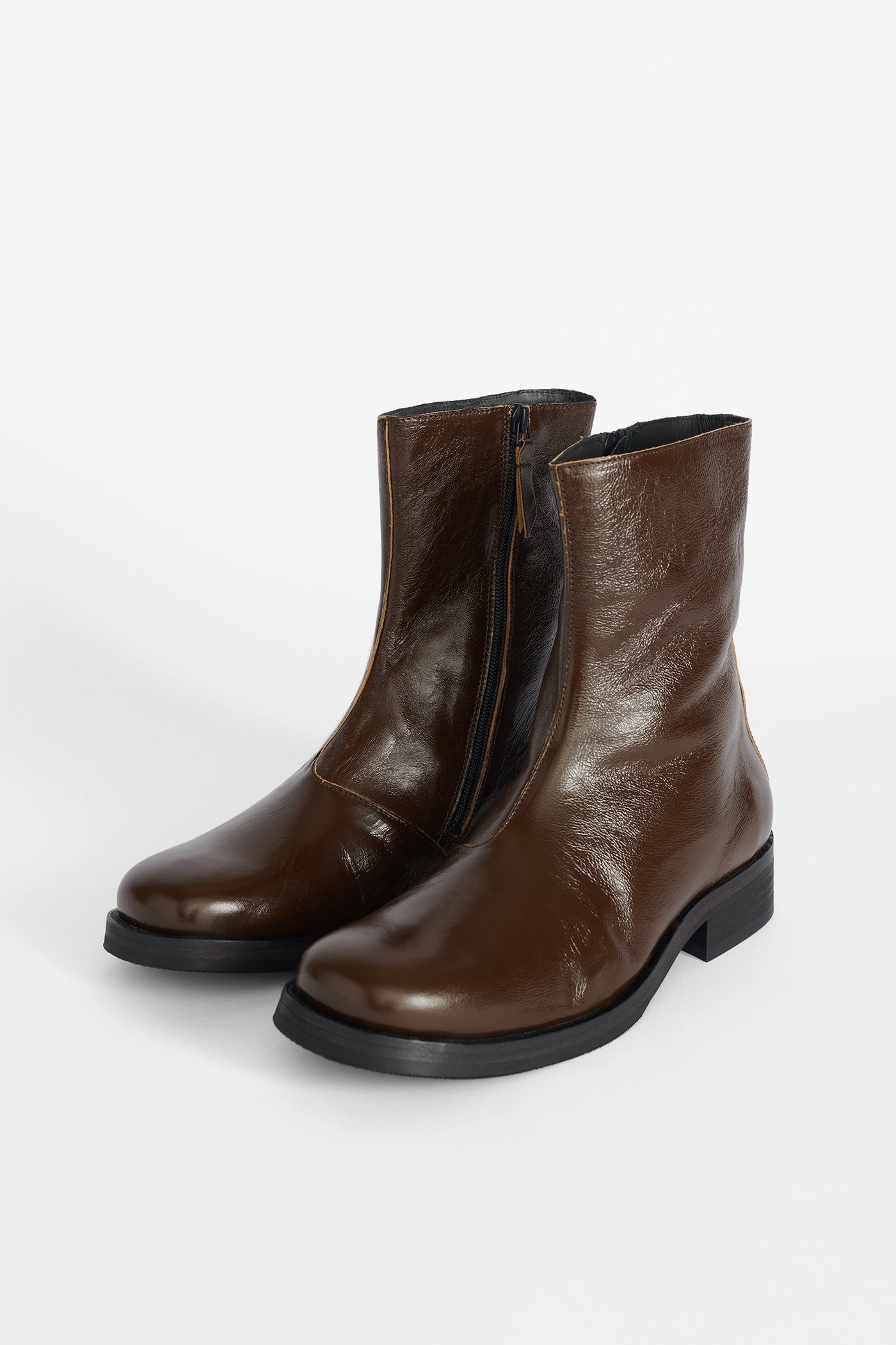 Camion Boot Olive Leather - 5