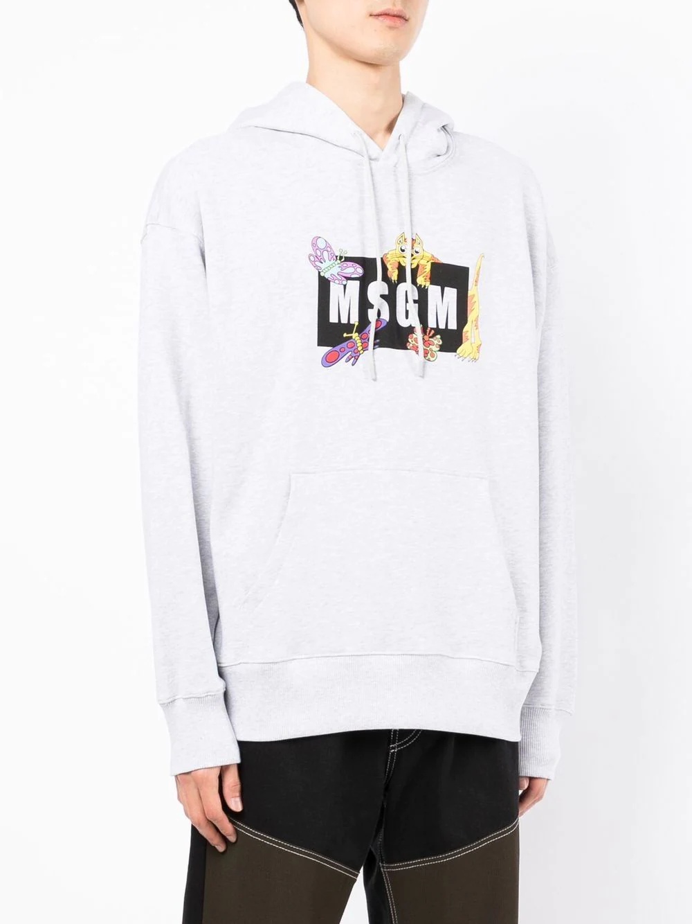 logo print hoodie - 3