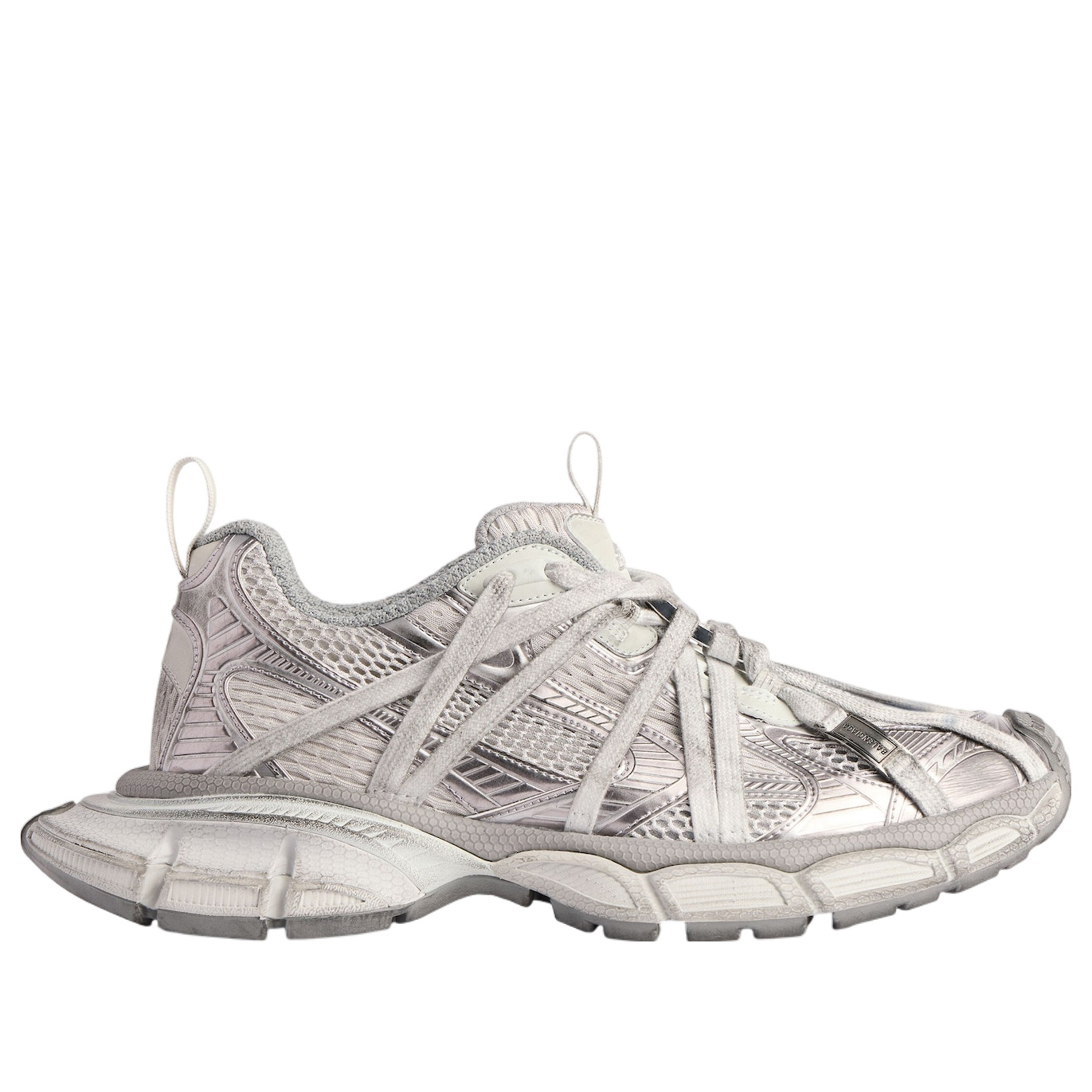 (WMNS) Balenciaga 3XL Extreme Laces Sneakers 'Silver' 825599W3XCH1101 - 4