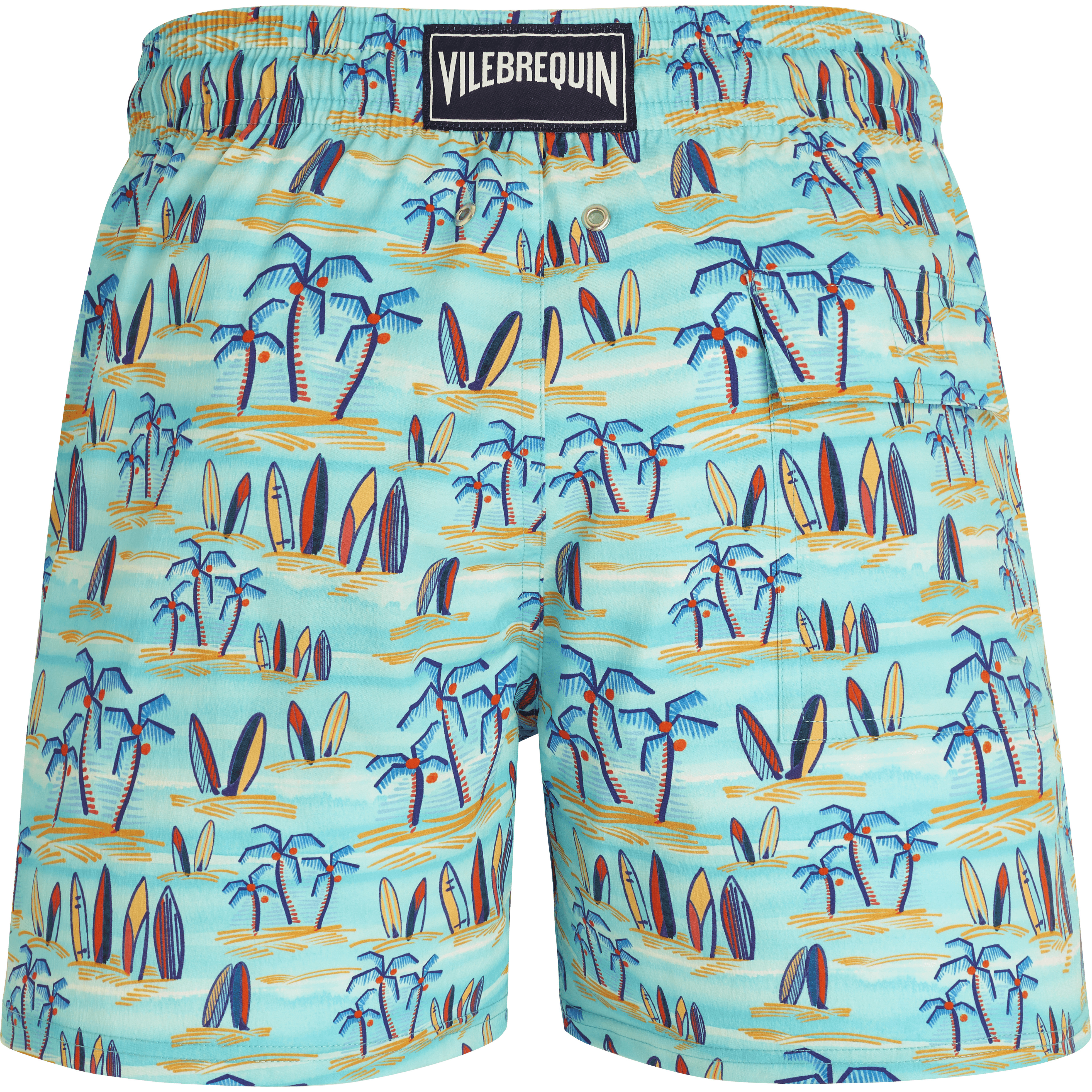 Men Stretch Swim Trunks Palms & Surfs - Vilebrequin x The Beach Boys - 2