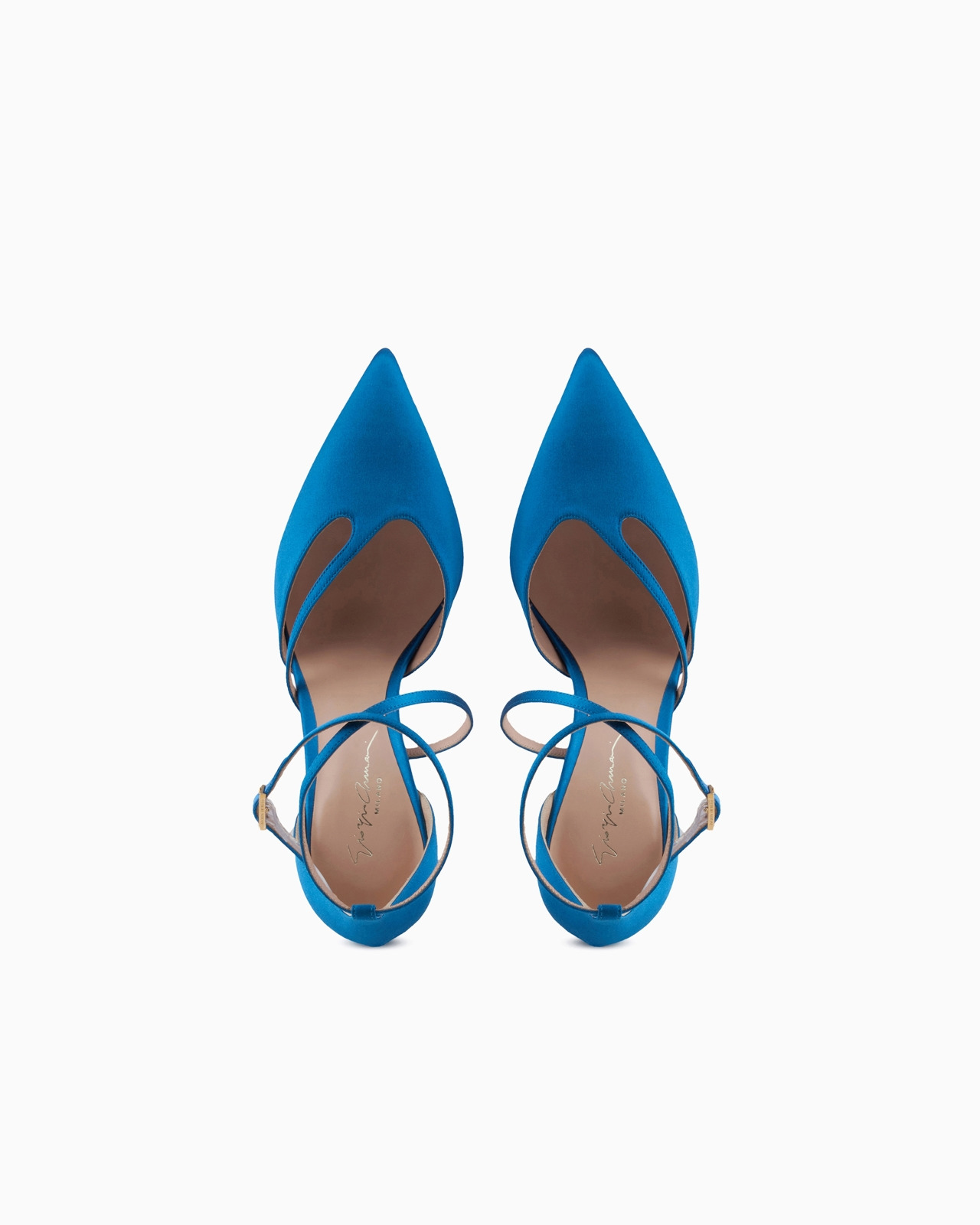 Satin court shoes with strap - 3