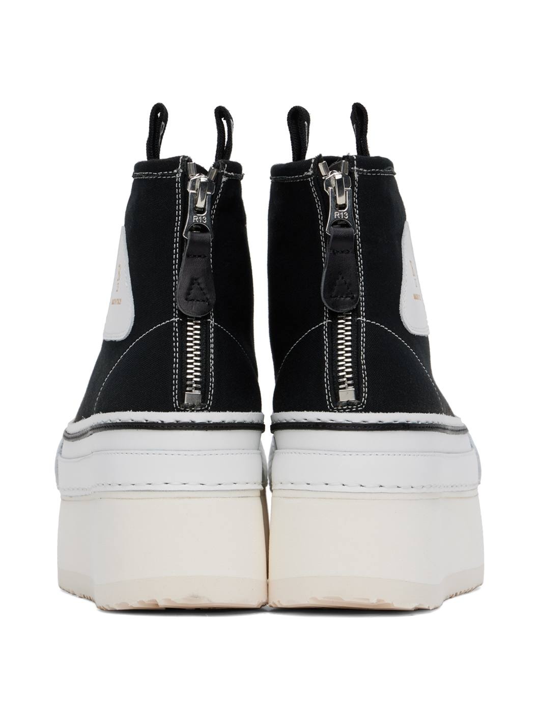 Black Courtney Platform High Top Sneakers - 2