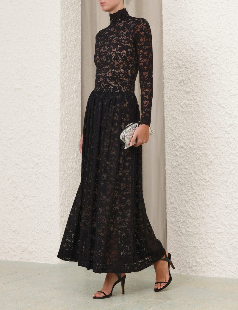 LACE GATHERED MAXI SKIRT 3