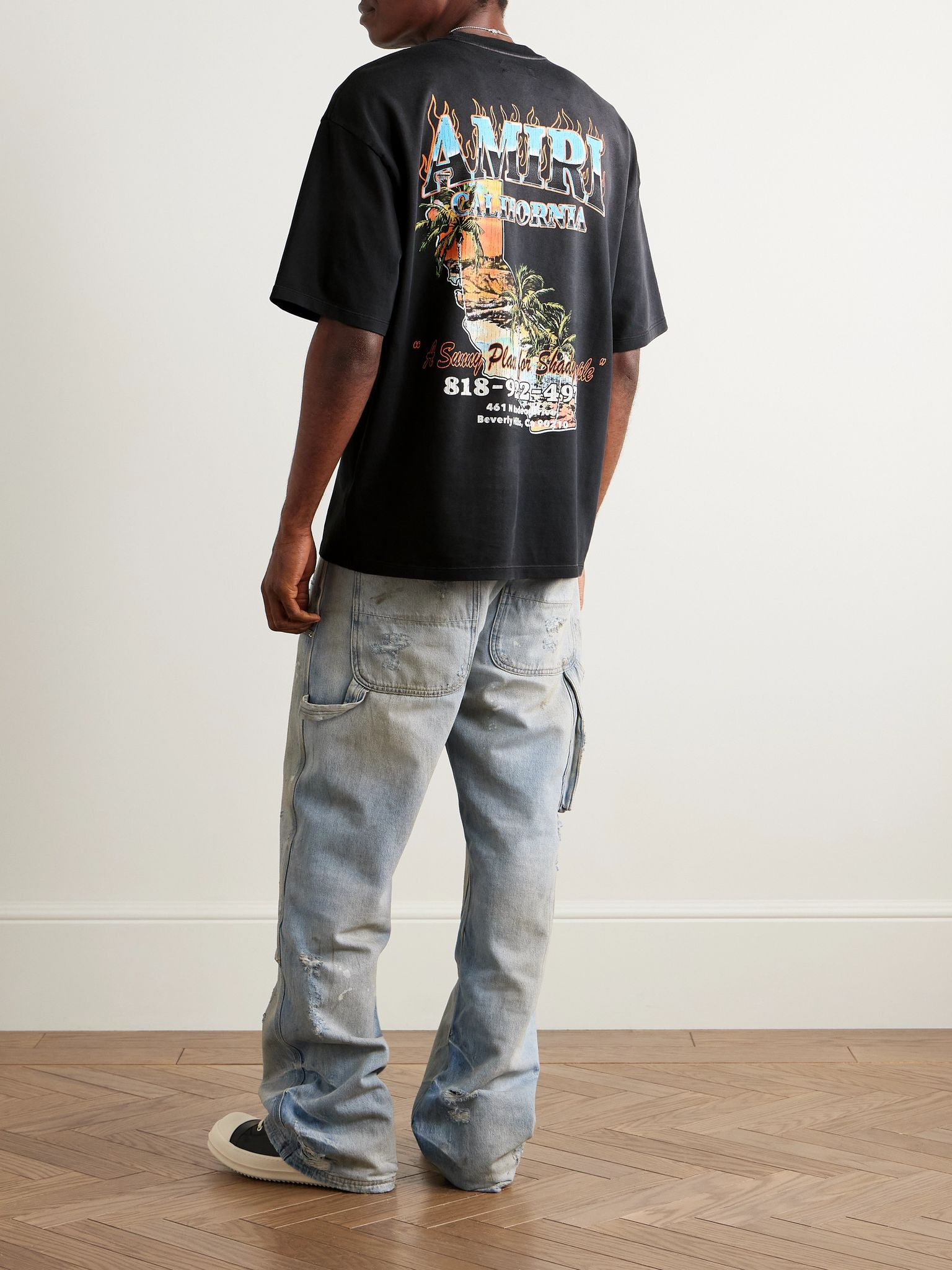 Sunny Place Logo-Print Cotton-Blend Jersey T-Shirt Black - 2