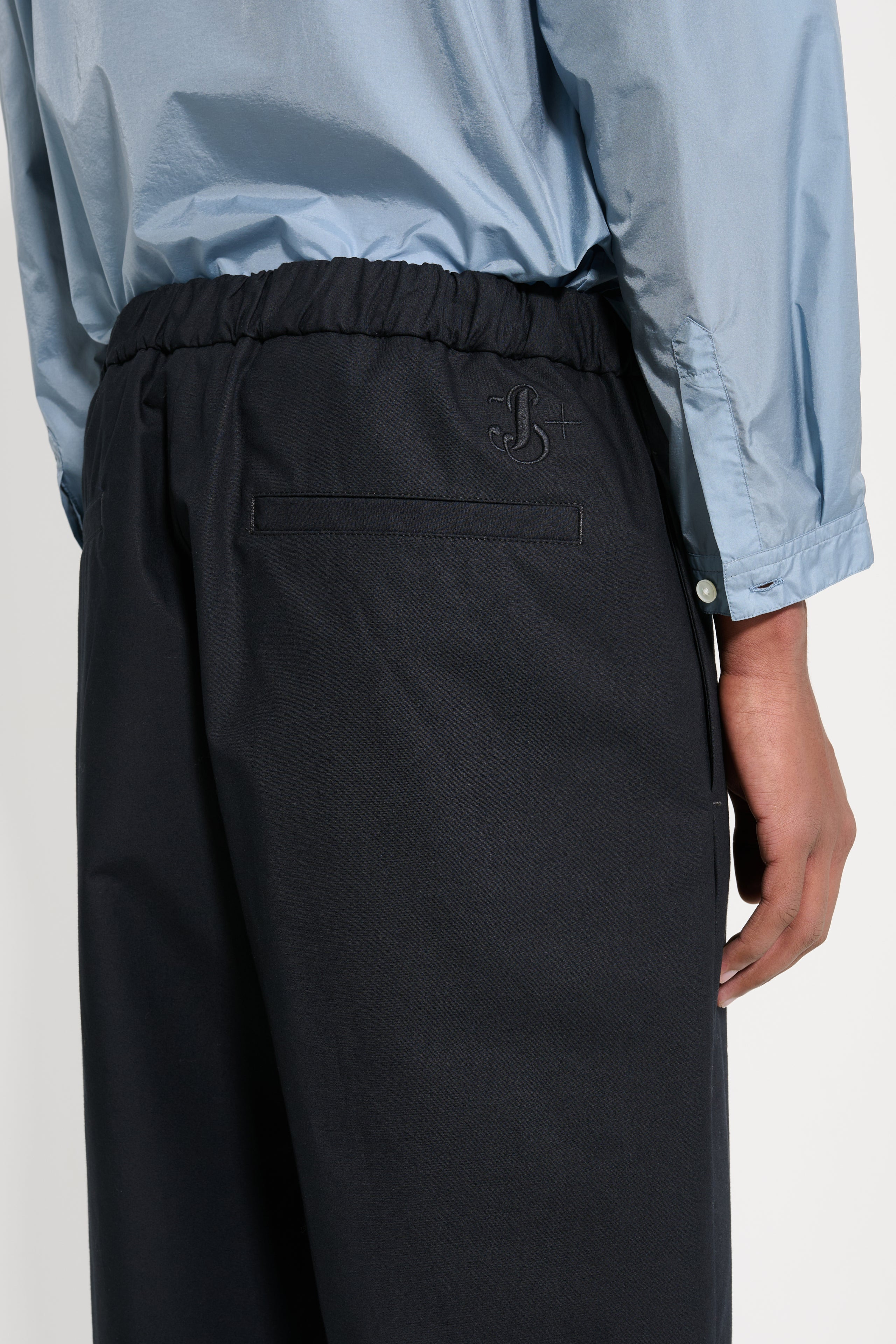 JIL SANDER+ ELASTICATED WAIST TROUSERS DARK NAVY - 4