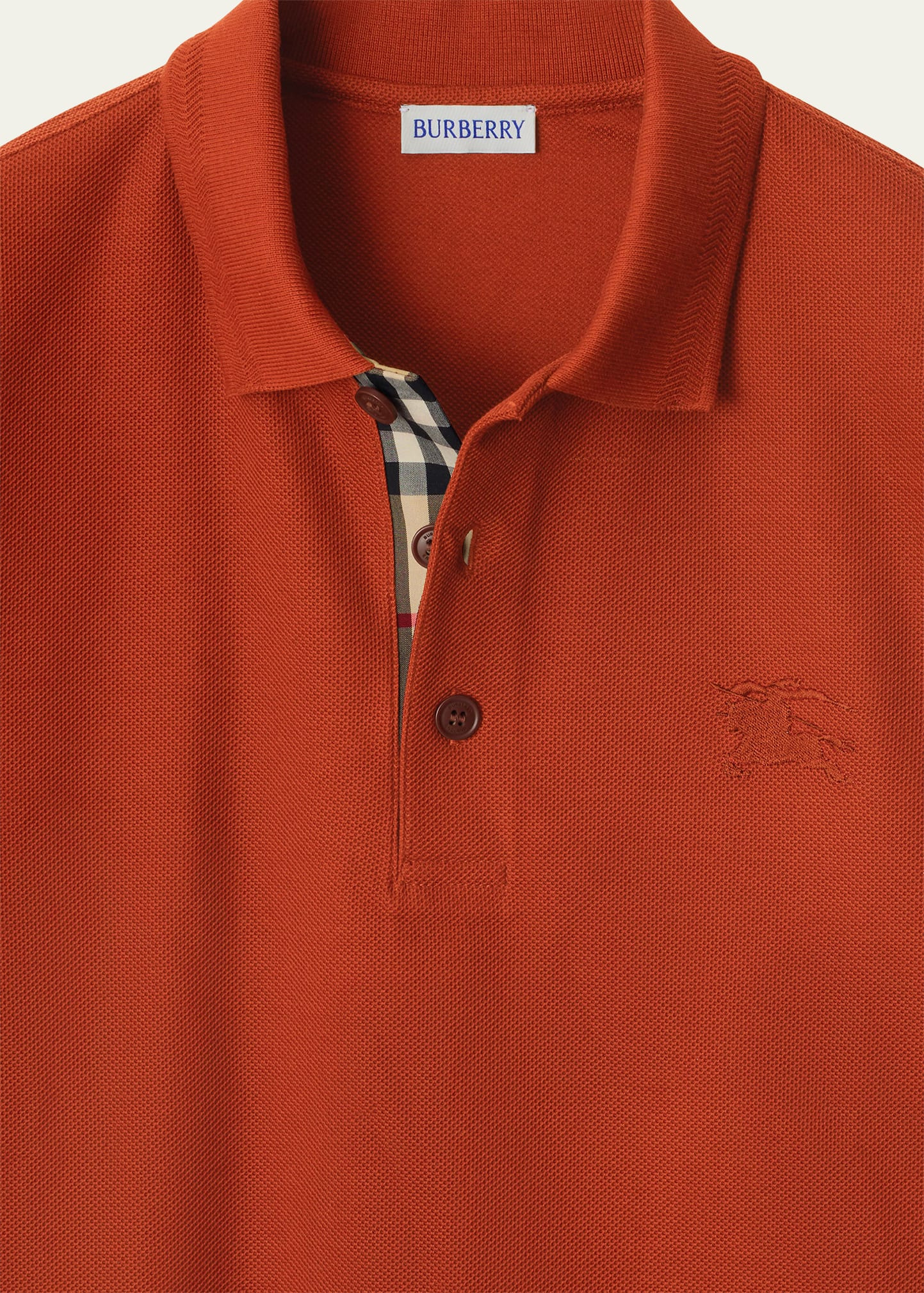 Men's Eddie Pique Check-Placket Polo Shirt - 4