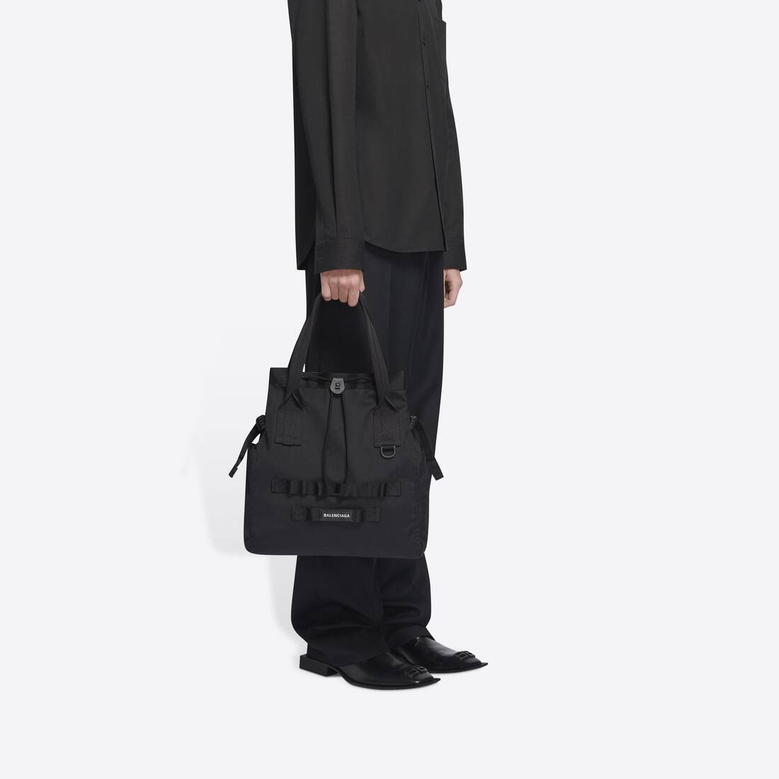 Men's Army Small Tote Bag in Black - 5