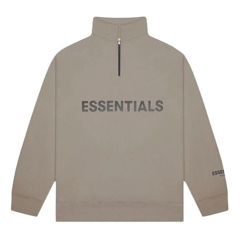 Fear of God Essentials FW20 Half Zip Sweatshirt 'Taupe' FOG-FW20-209 1
