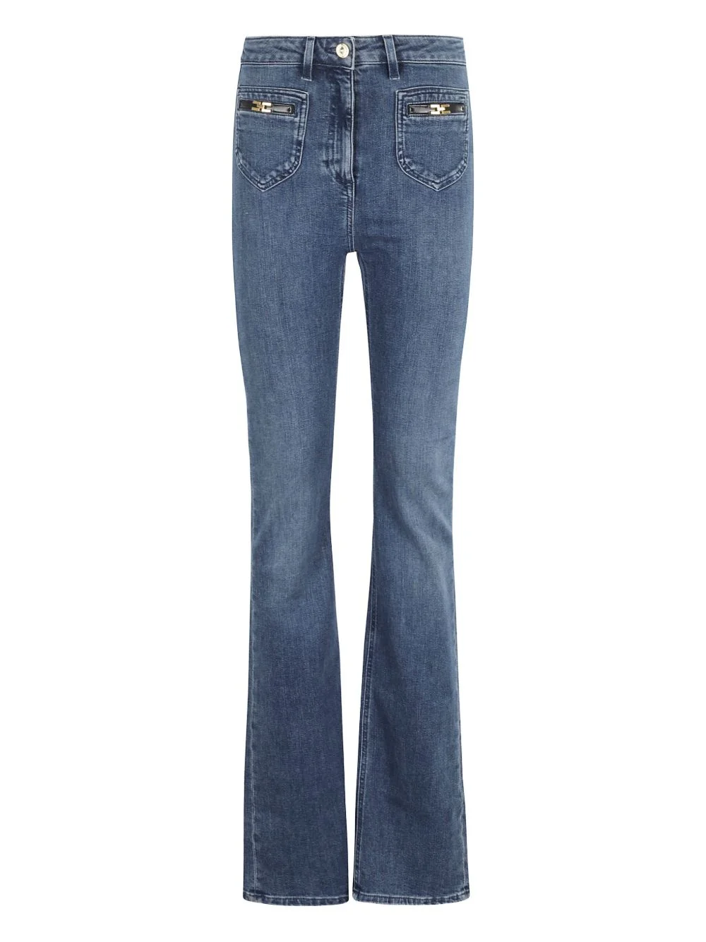 cotton-blend flared jeans - 1