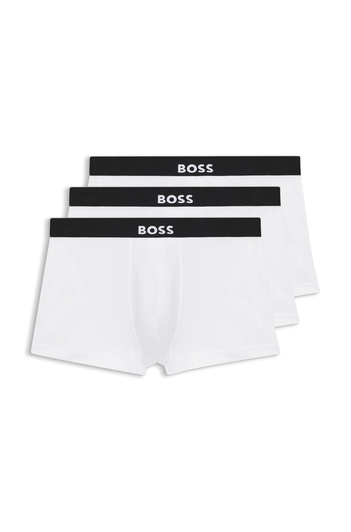 THREE-PACK OF STRETCH-COTTON TRUNKS WITH LOGO WAISTBANDS - 1