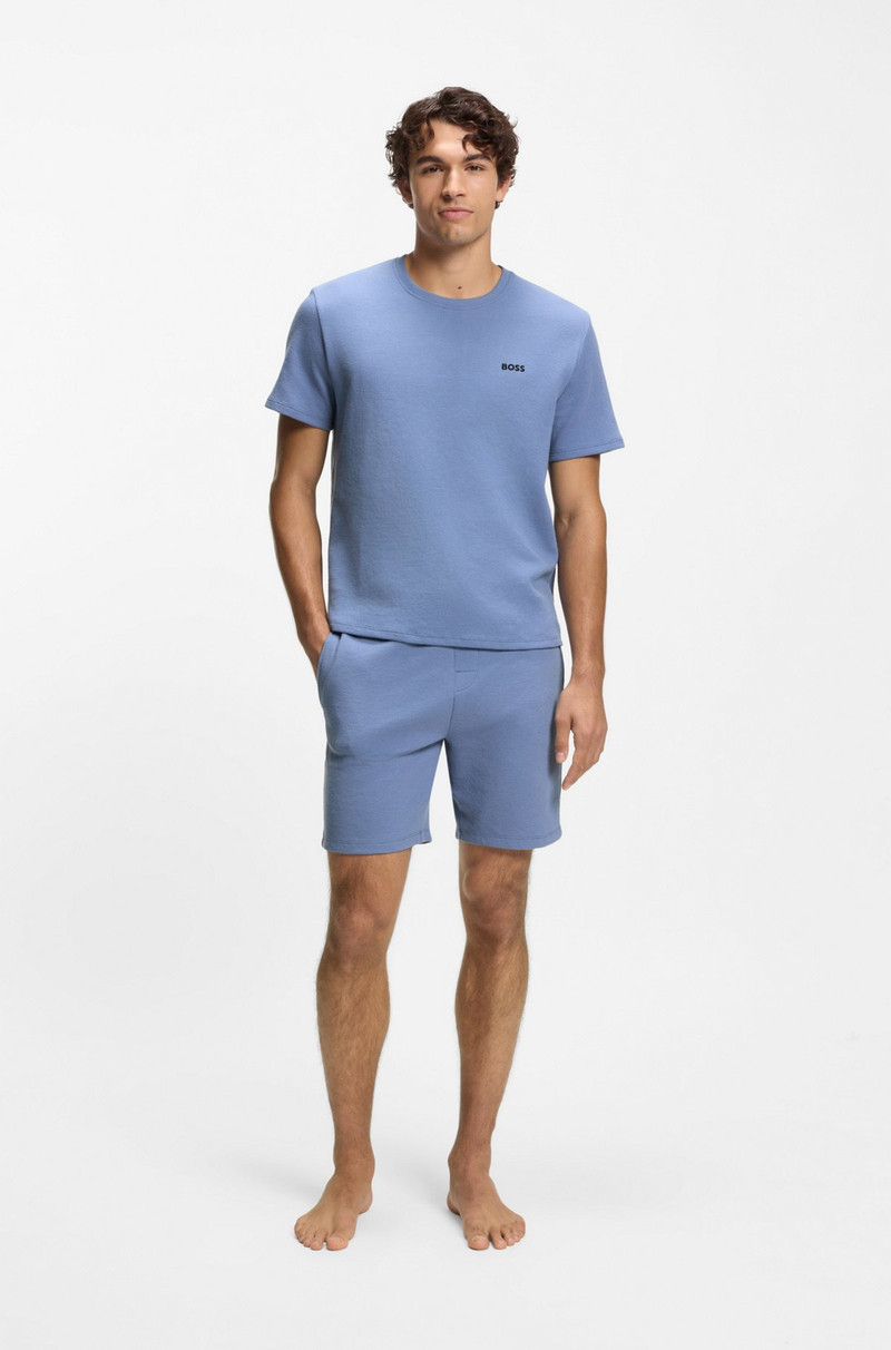 BOSS EMBROIDERED-LOGO PYJAMA SHORTS IN A COTTON BLEND outlook
