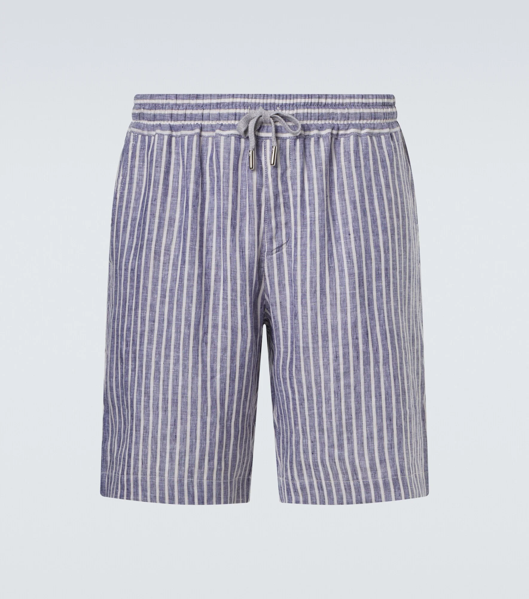 Alfa striped linen Bermuda shorts - 1