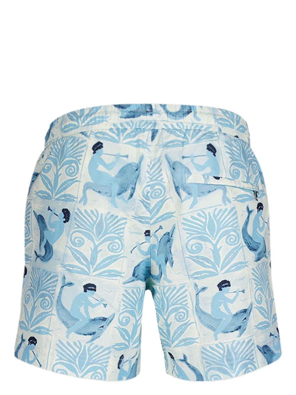 tiled dolphin-print swim shorts - 2