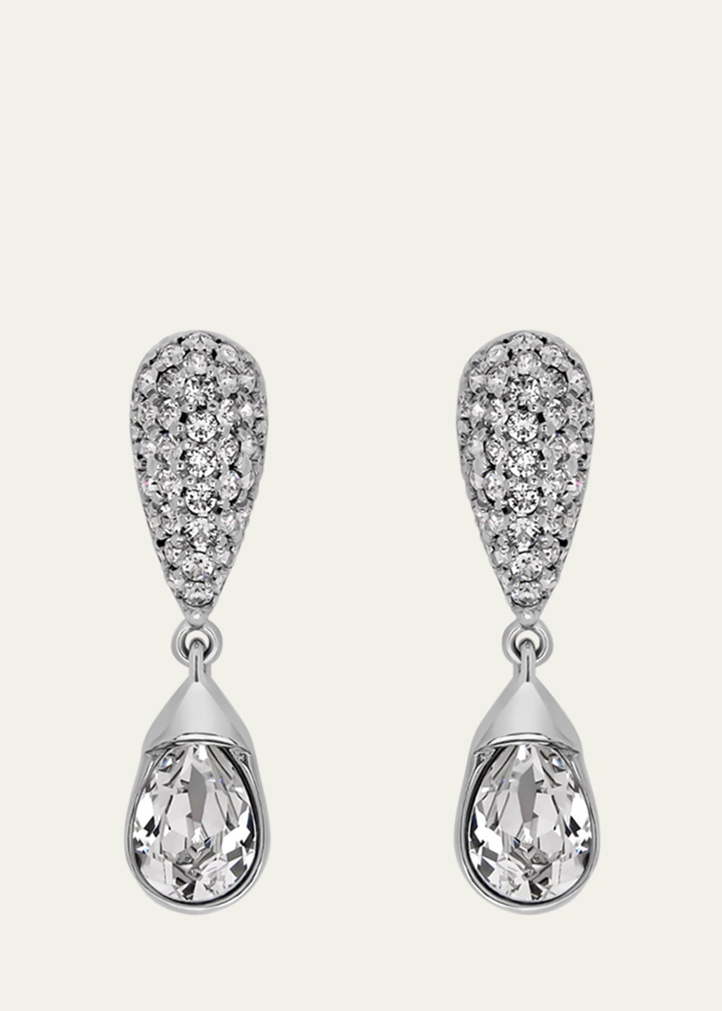 Pave Drop Earrings - 1