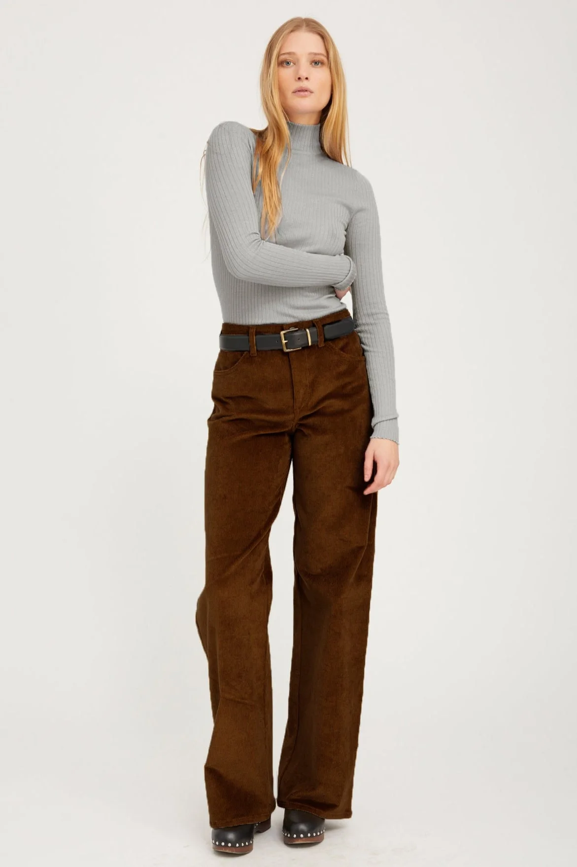 AMERICANO CORDUROY WIDE LEG TROUSERS - 1