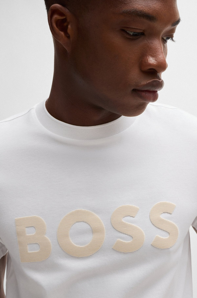 COTTON-JERSEY T-SHIRT WITH MIRROR-EFFECT LOGO PRINT 3