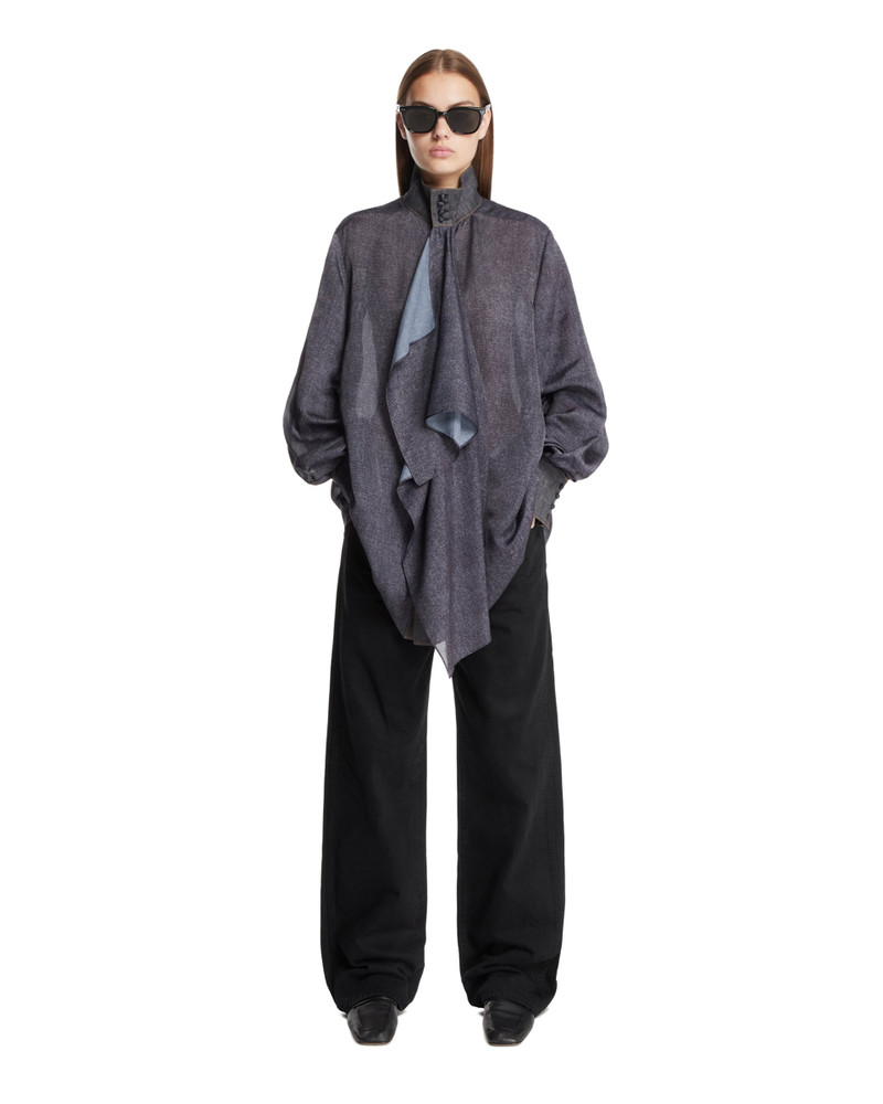 sacai Blue Printed Tailored Shirt outlook