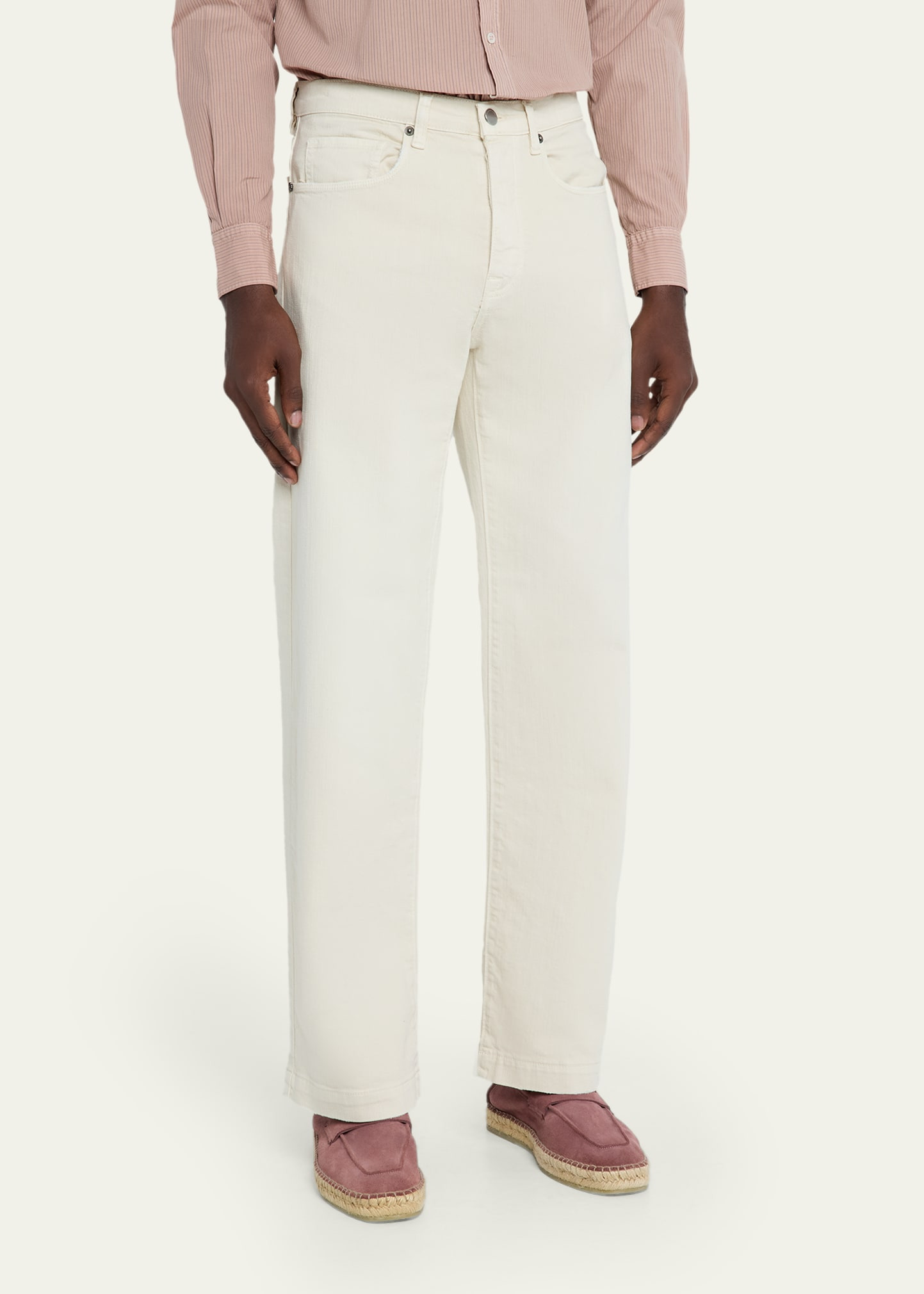 Men's Straight Fit Five-Pocket Pants - 4