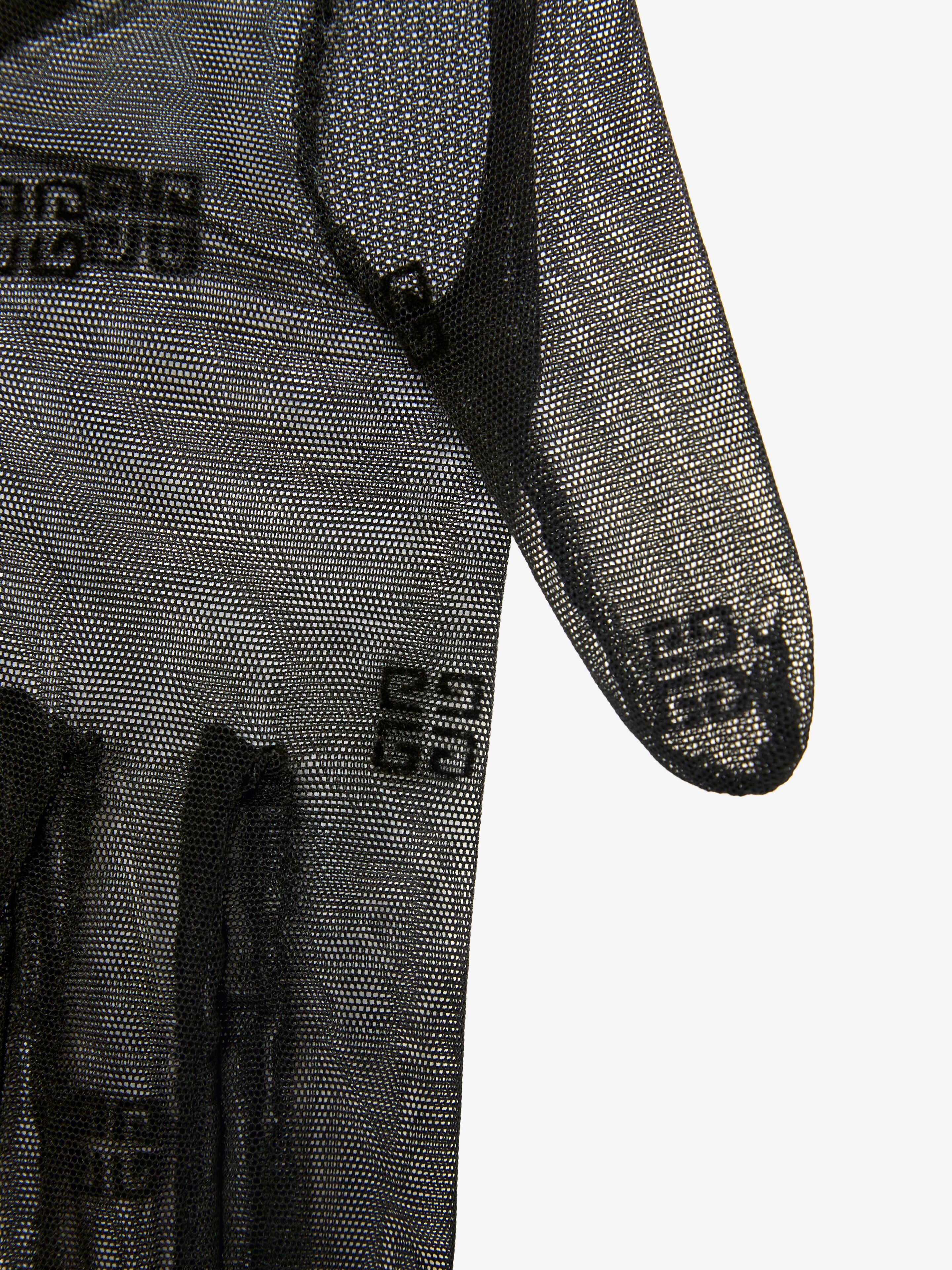 MINI ASYMMETRICAL GLOVES IN 4G TULLE - 3