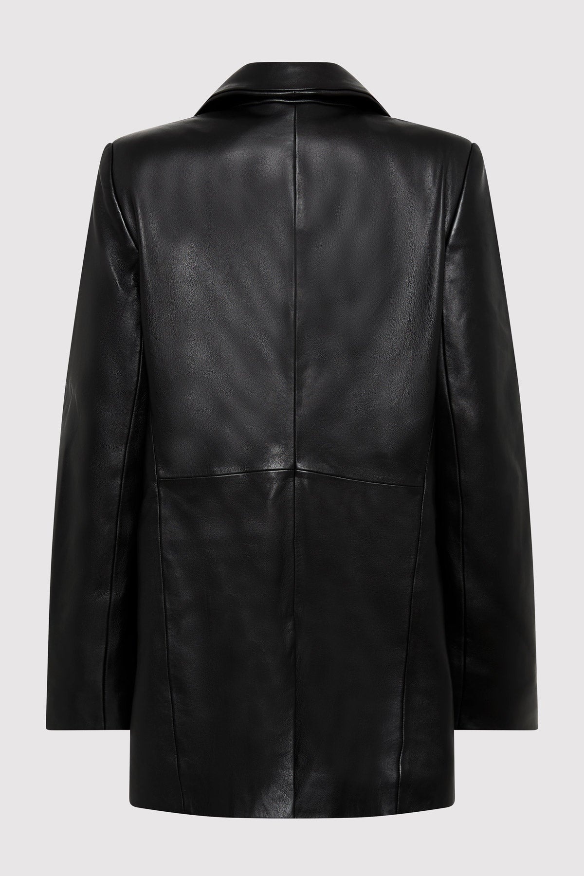 Leather Blazer - Black - 7