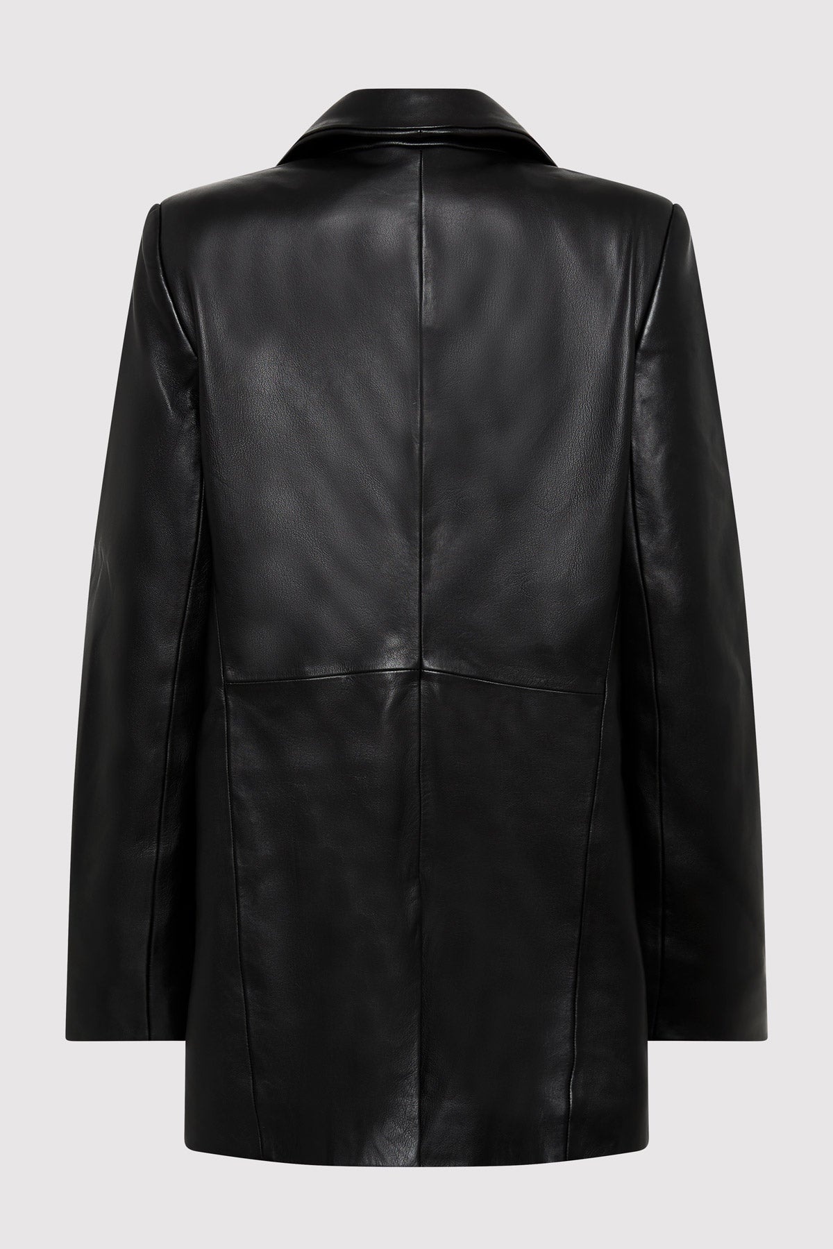 Leather Blazer - Black - 7