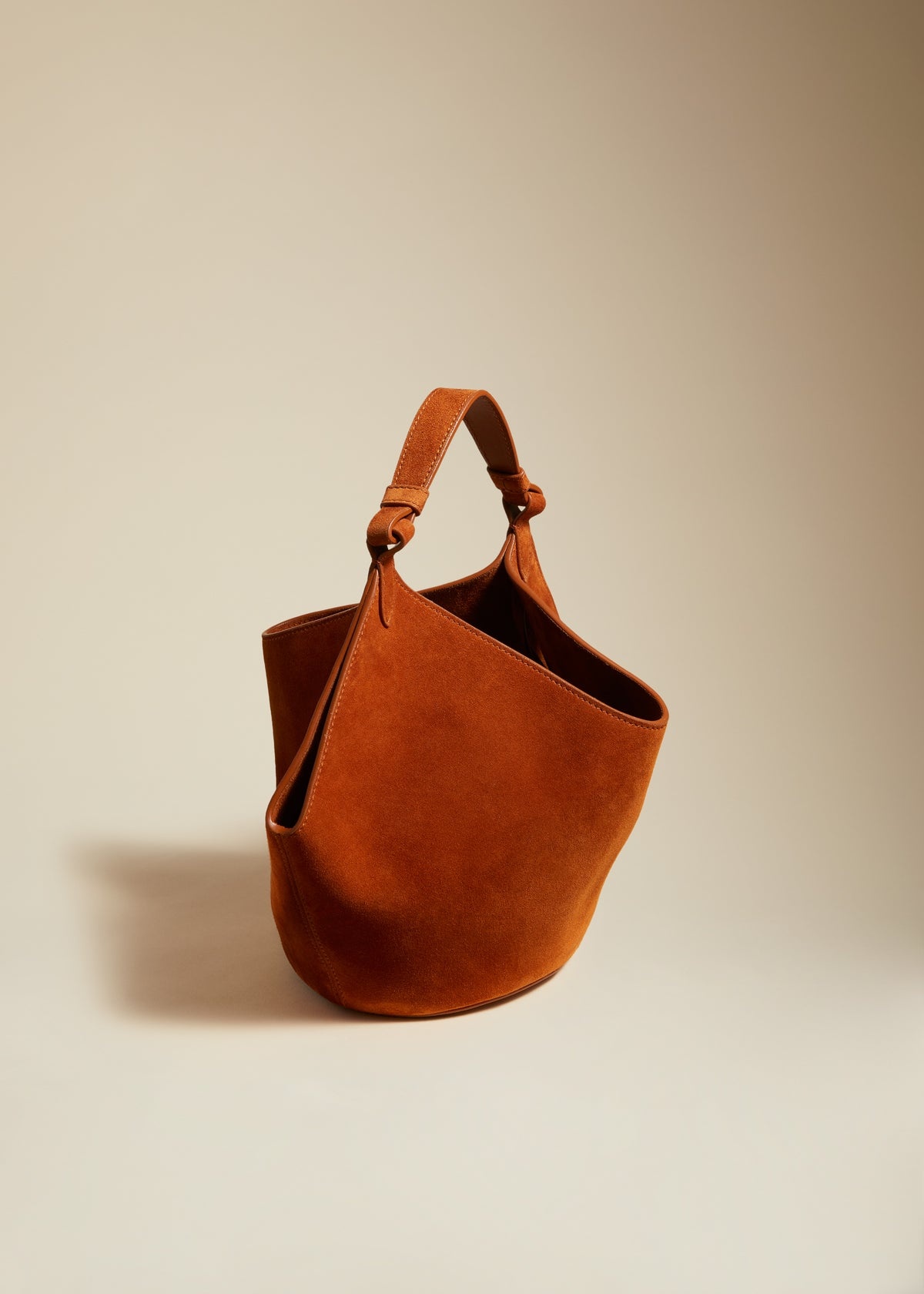 Mini Lotus suede tote bag - 3