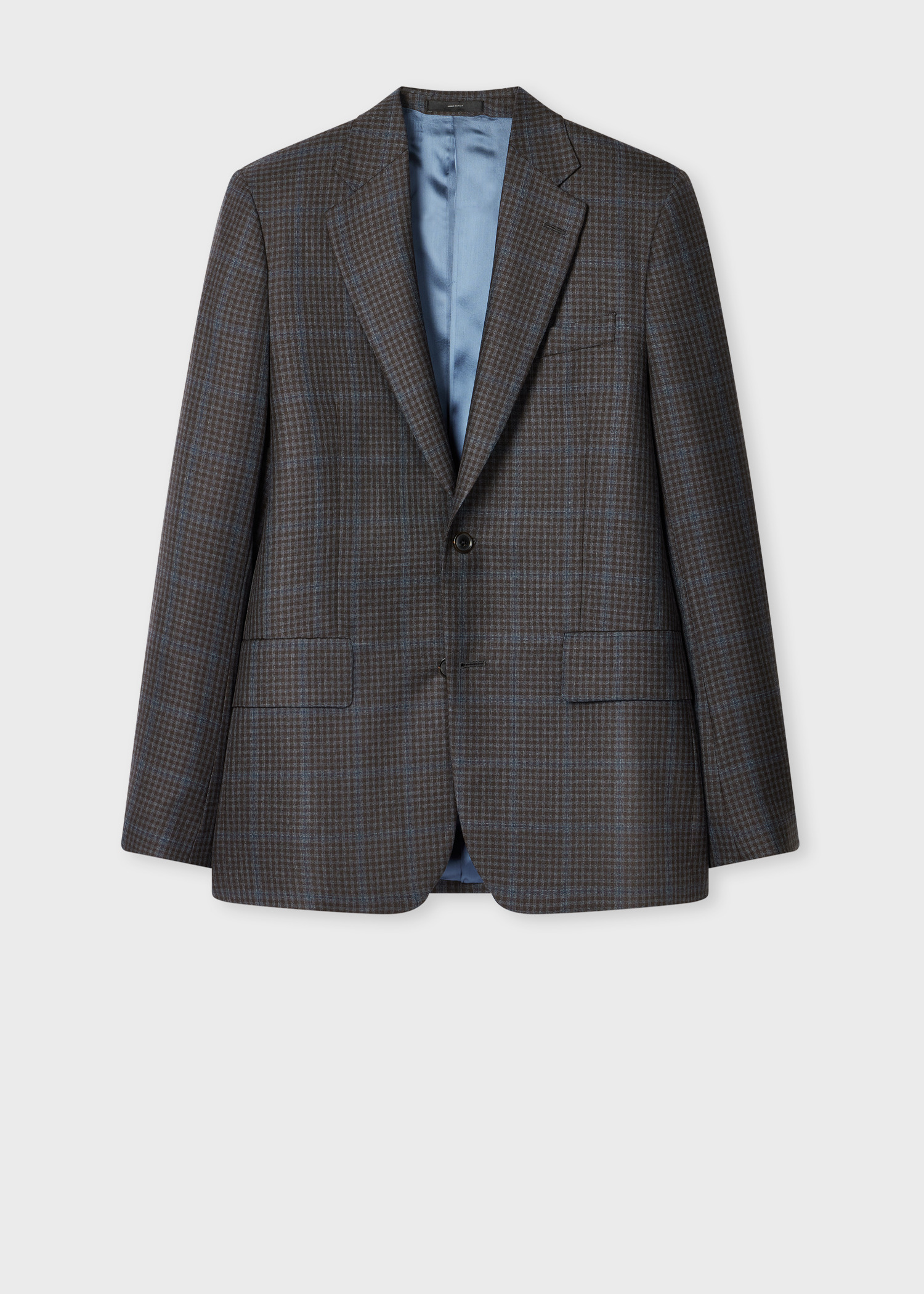 The Brierley - Navy and Grey Check Wool Blazer - 1