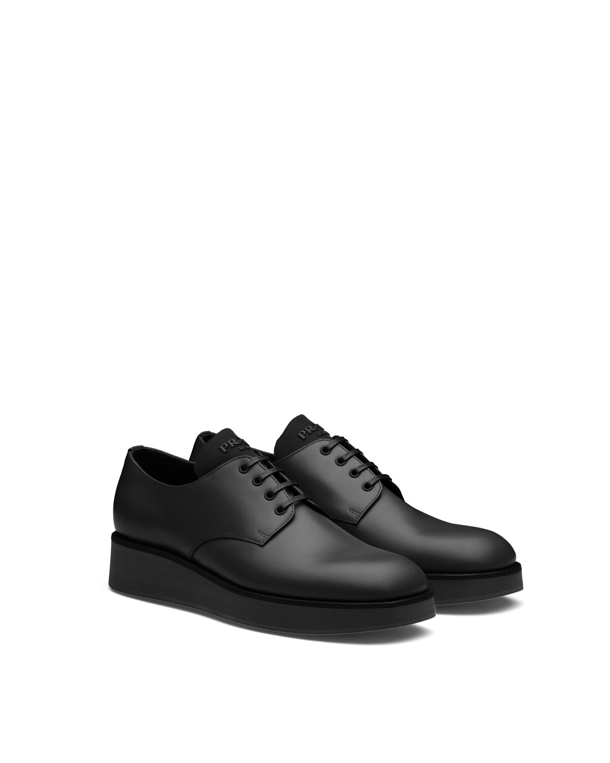 Brushed leather Derby shoes - 1