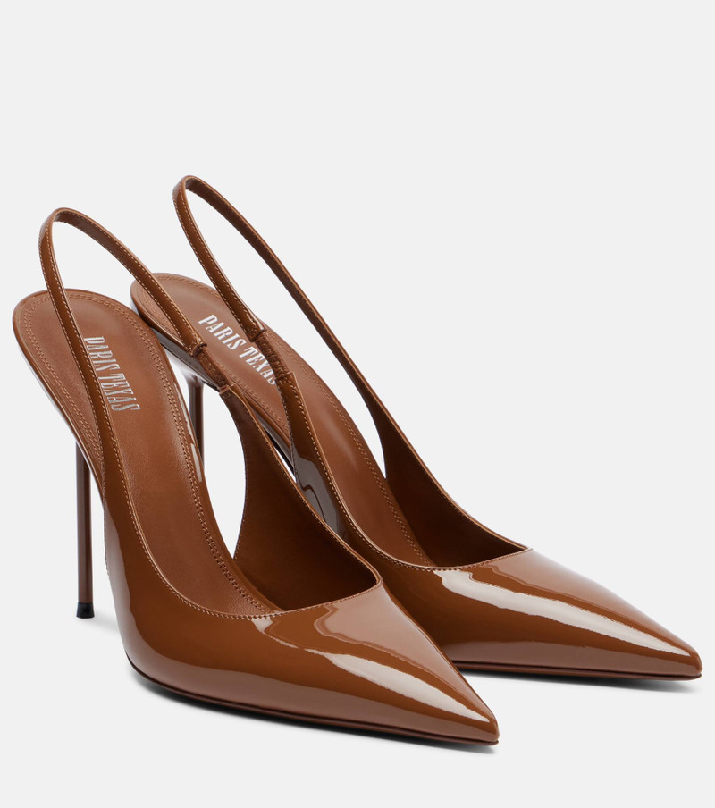 Lidia 105 patent leather slingback pumps 1