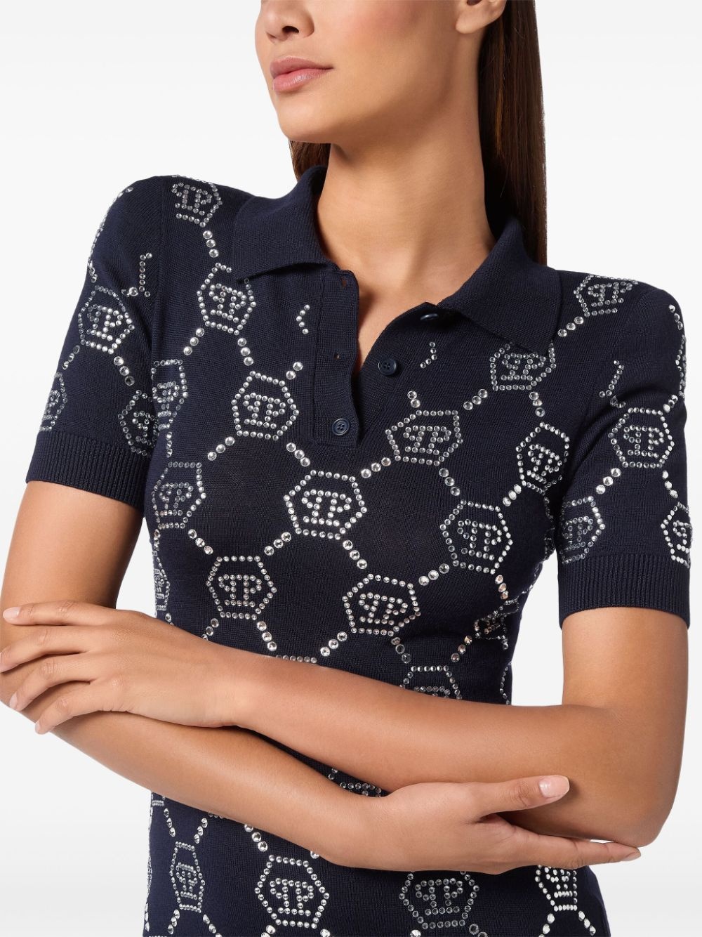 monogram polo dress - 5