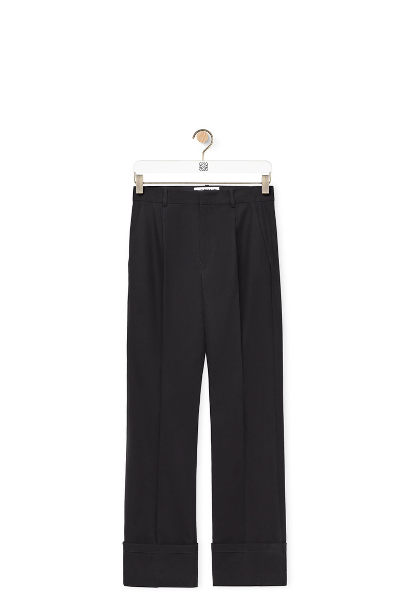 Fisherman turn-up trousers in cotton - 1