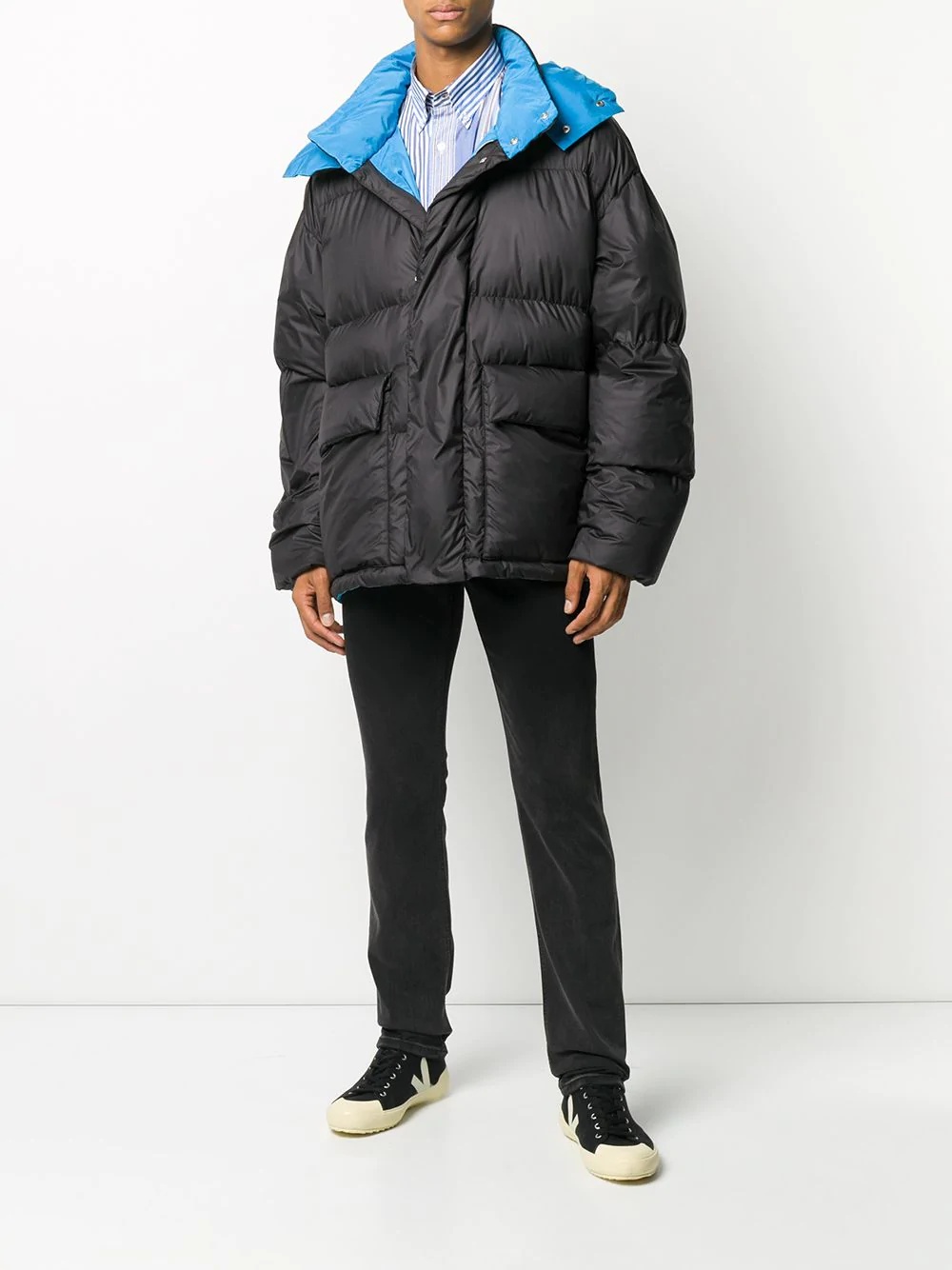 logo-print oversize puffer jacket - 2