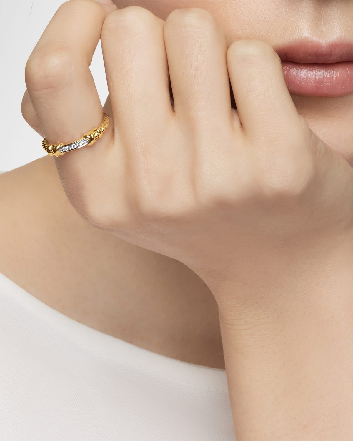 Petite Helena Wrap Band Ring, 4mm - 6