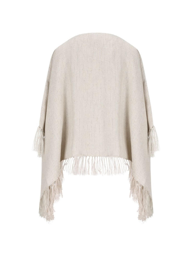 Brunello Cucinelli tassel poncho outlook
