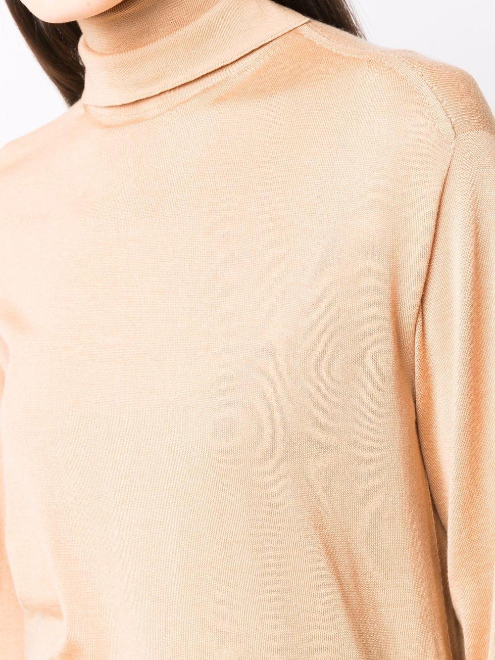 roll-neck fine-knit jumper - 5