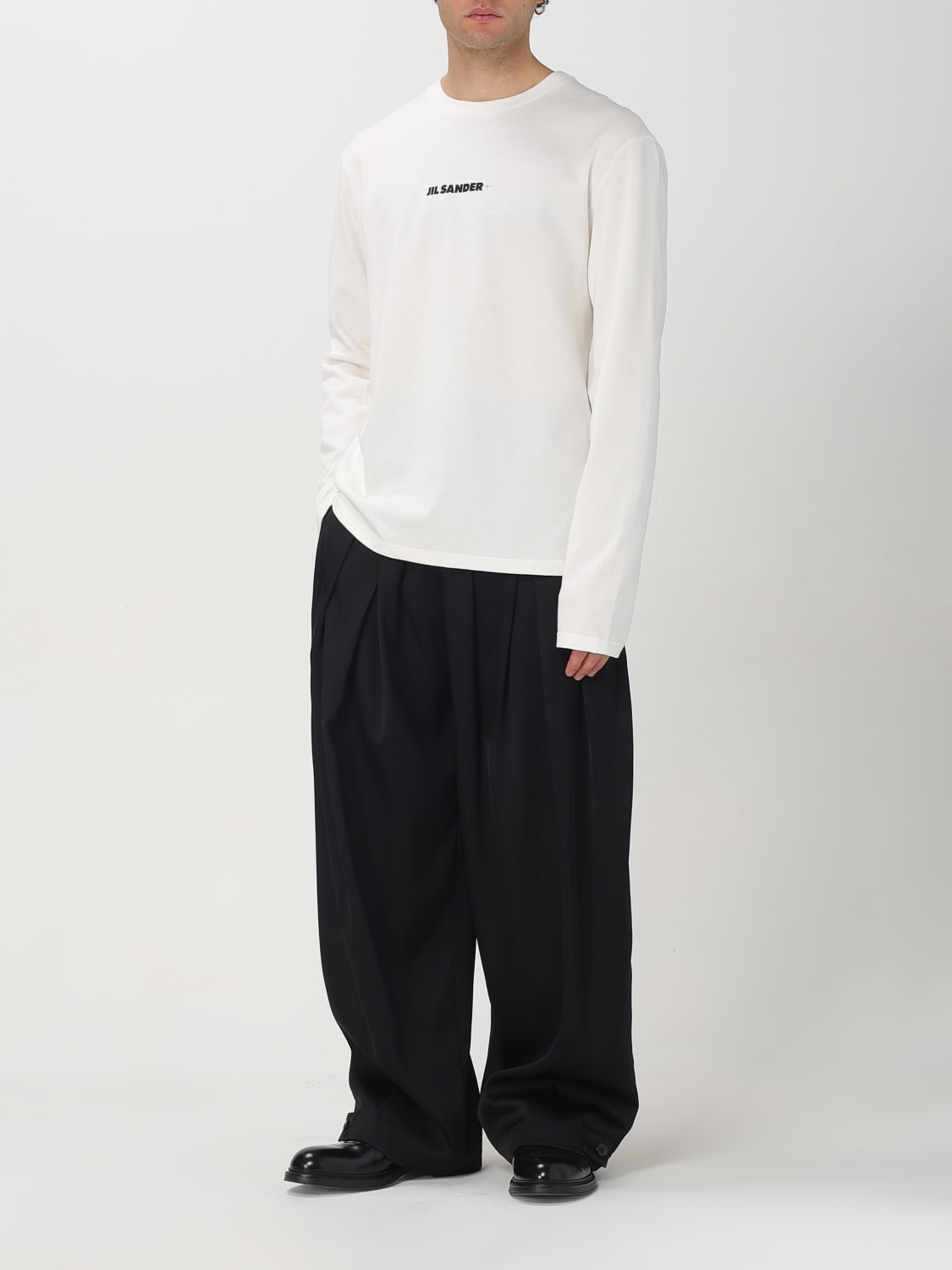Jil Sander basic cotton sweater with logo - 2
