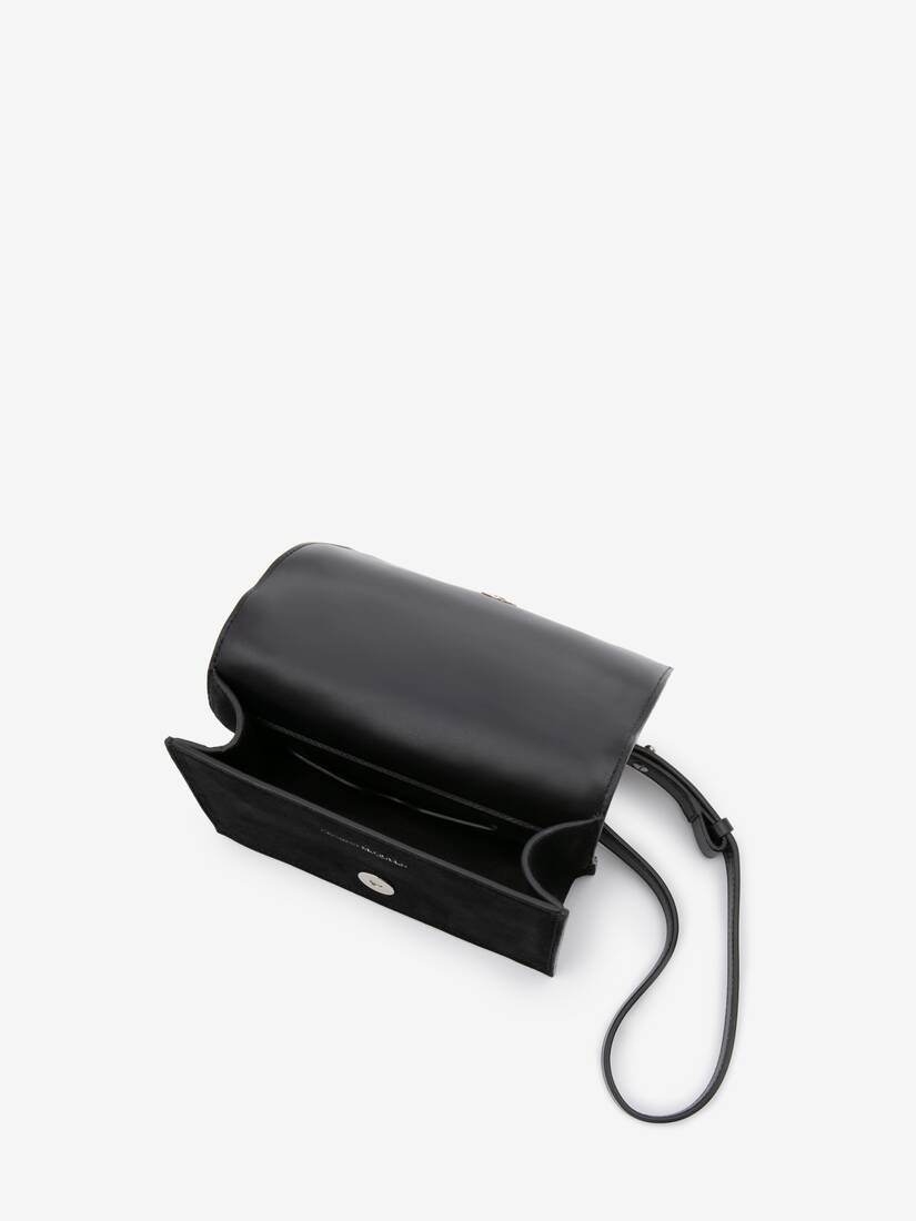 Women's Crystal-embellished Mini Jewelled Satchel in Black - 5