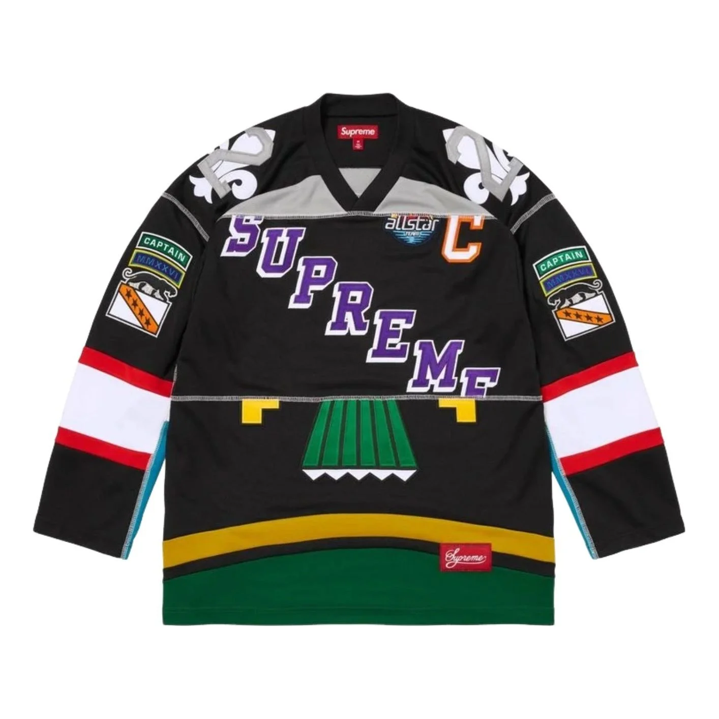 Supreme SS26 Paneled Hockey Jersey 'Black' SUP-SS26-262-BLK - 1